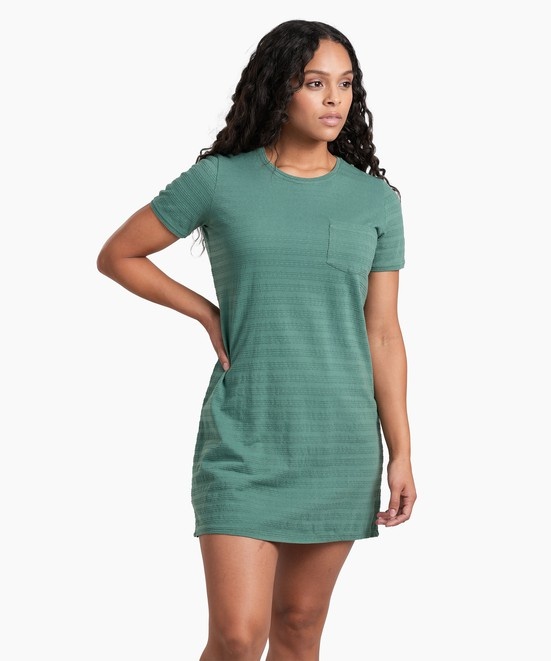 KUHL Willa T-Shirt Dress Evergreen Front