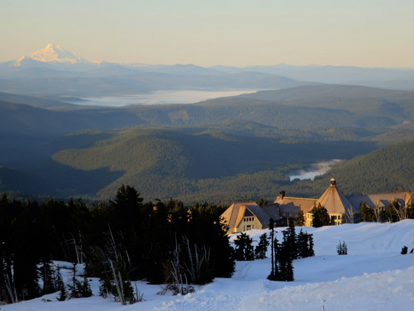 Mt. Jefferson in the background of Timberline Lodge
