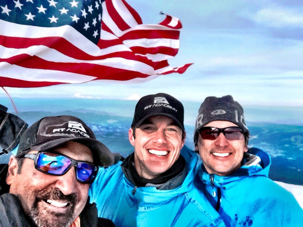 On the summit with good friends, we are stoked!
