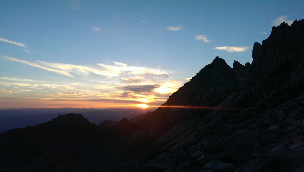 Sunrise from below K2 on the way to Capitol Peak