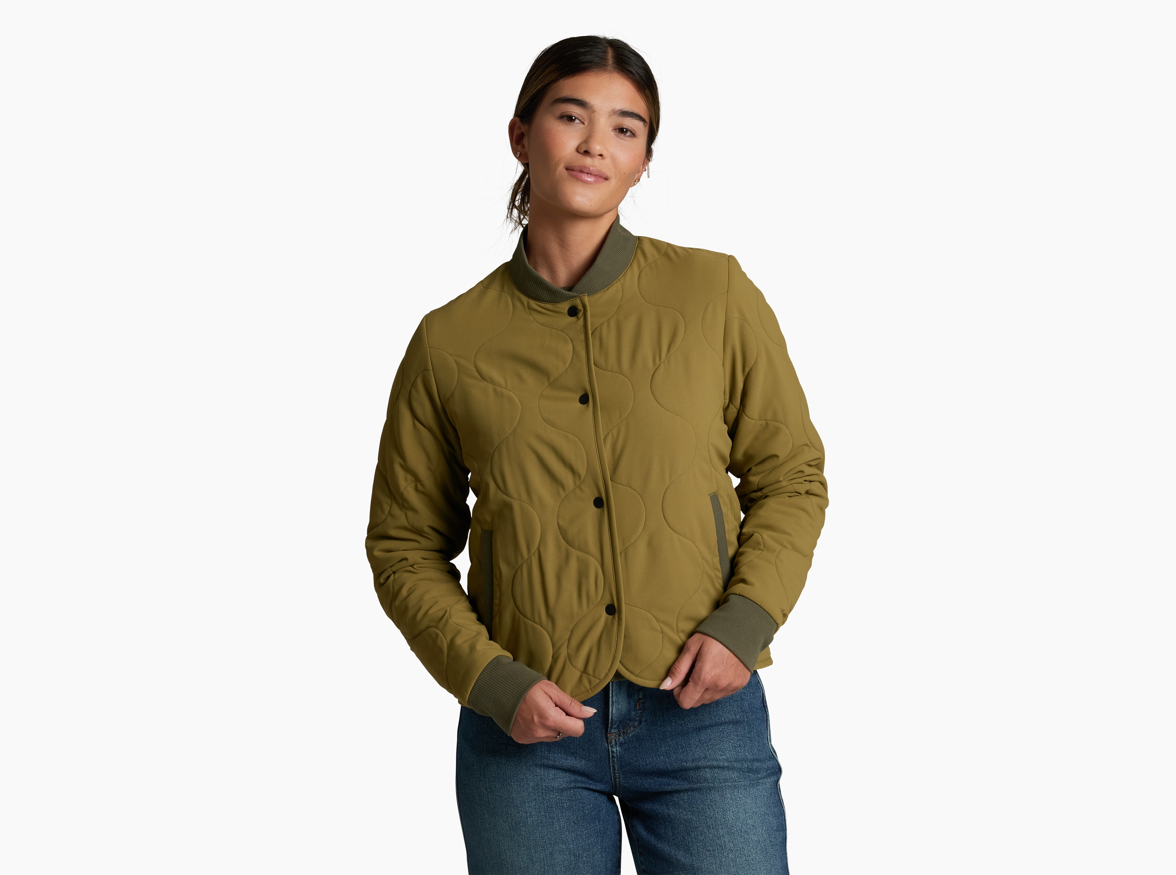 KUHL Scout Quilted Jacket LICHEN Front