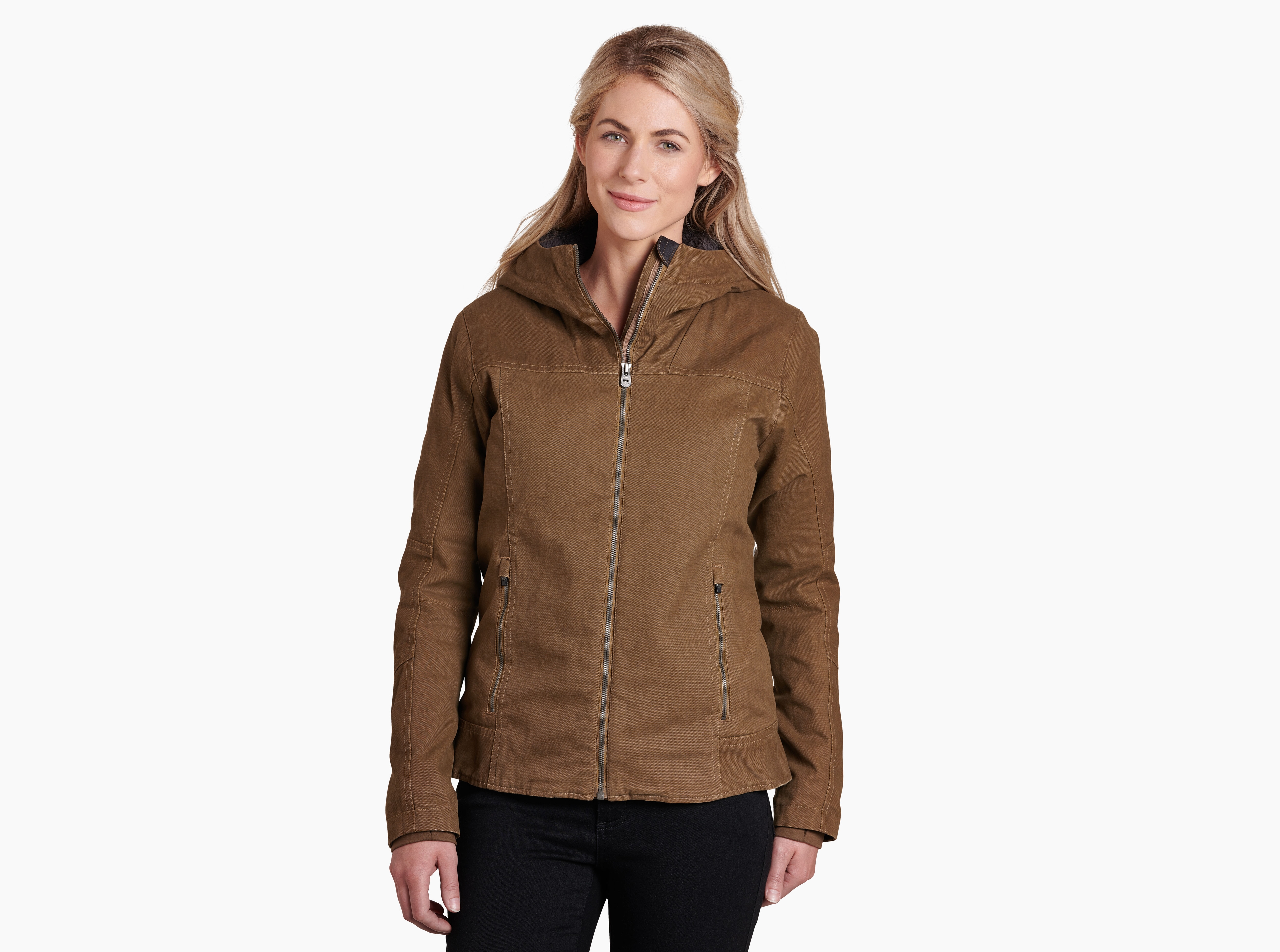 KUHL W's Law Hoody Lined DARK KHAKI Front