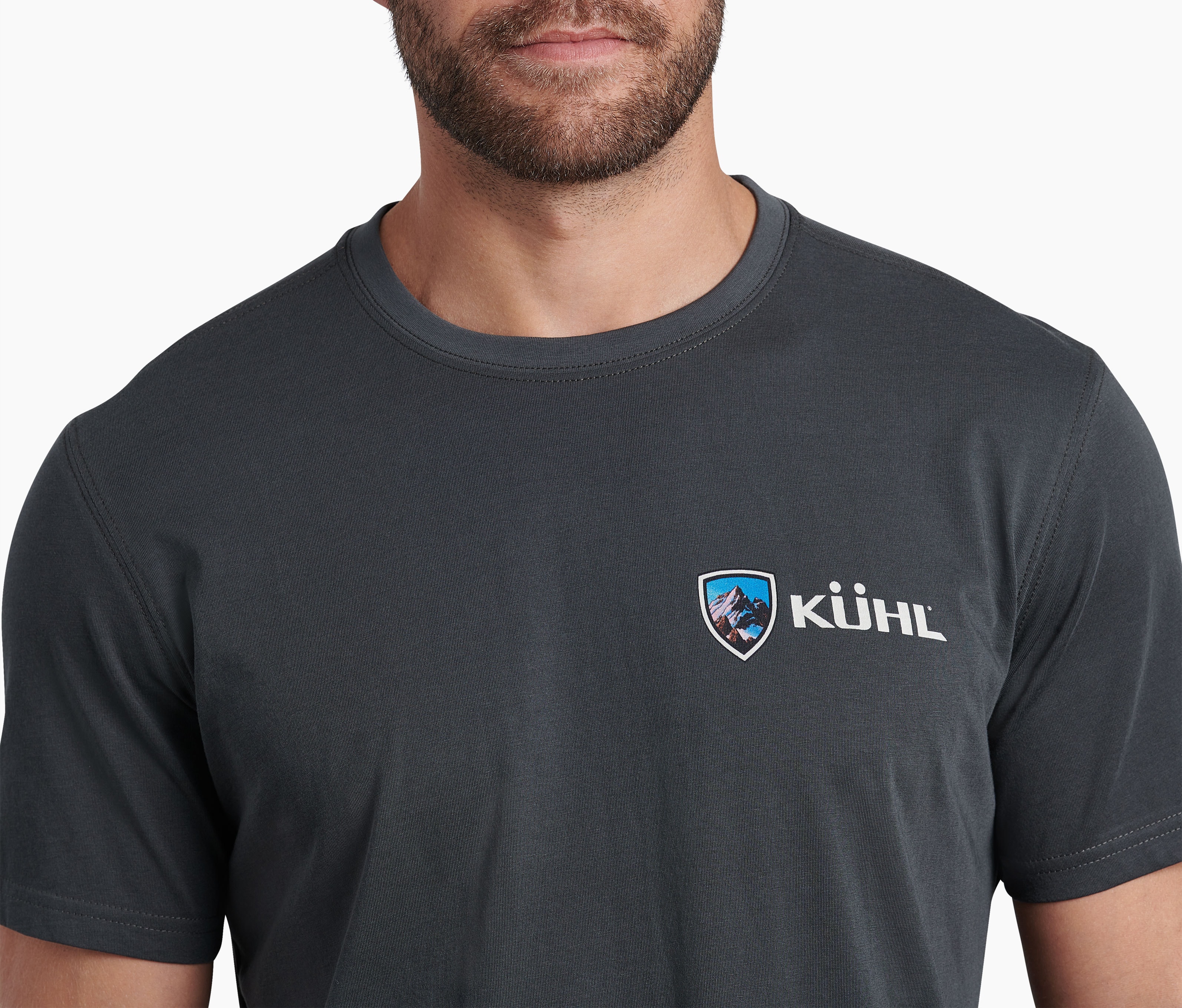 T-shirt Homme Kuhl Born In The Mountains - Taille M, Gris Anthracite - Occasion Très Bon état