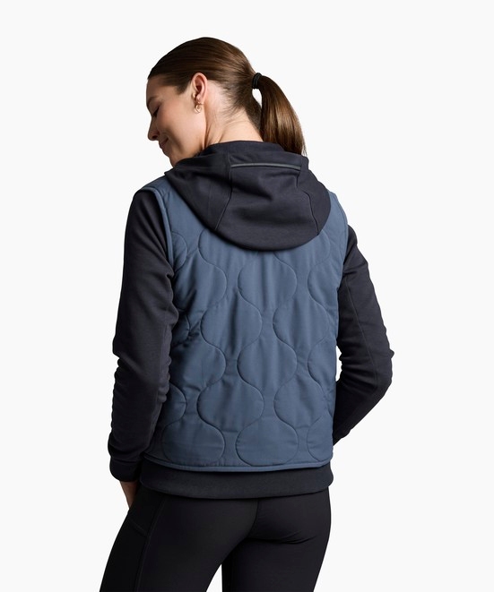 KUHL Scout Quilted Vest Metal Blue Back