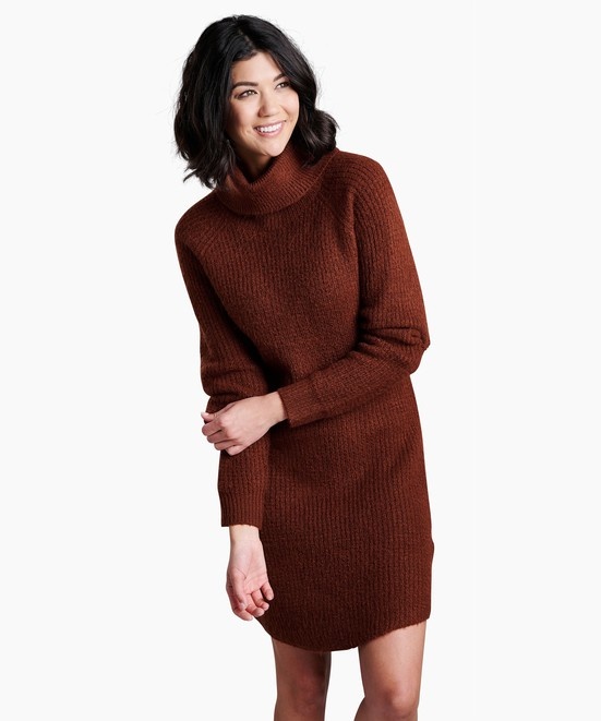 KUHL Sienna Sweater Dress Cinnamon Back