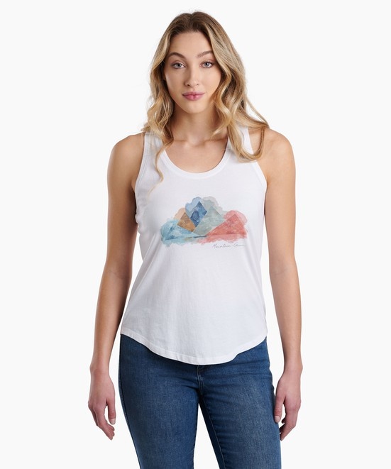 KUHL Watercolor Graphic Tank White Front
