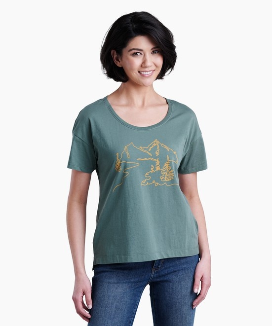 KUHL Impression Sketch Graphic Tee Evergreen Front