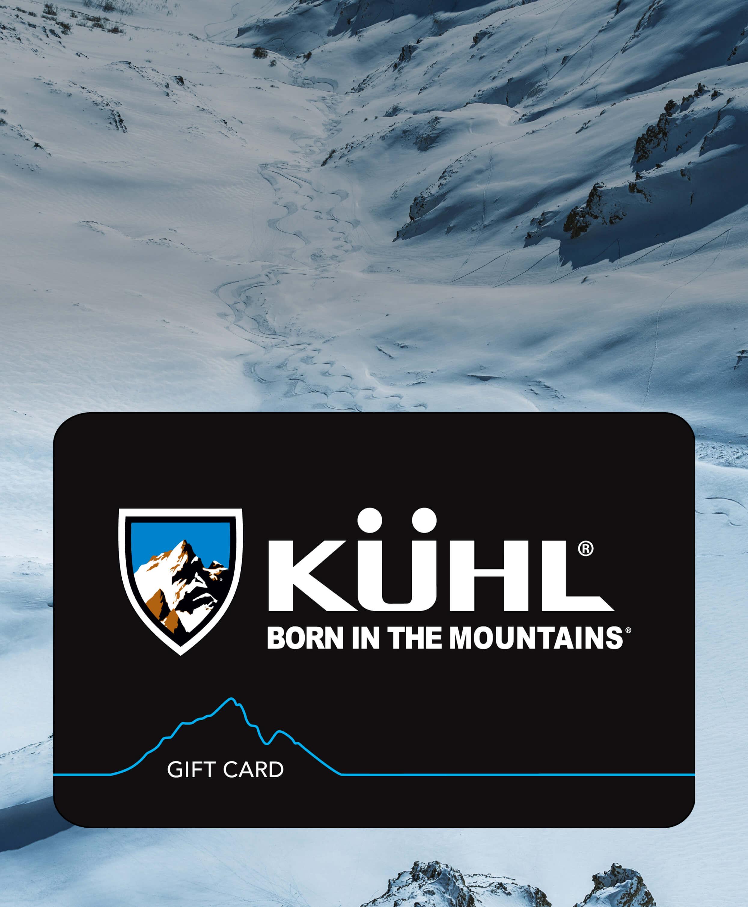 Photo of mountains and a KUHL.com gift card