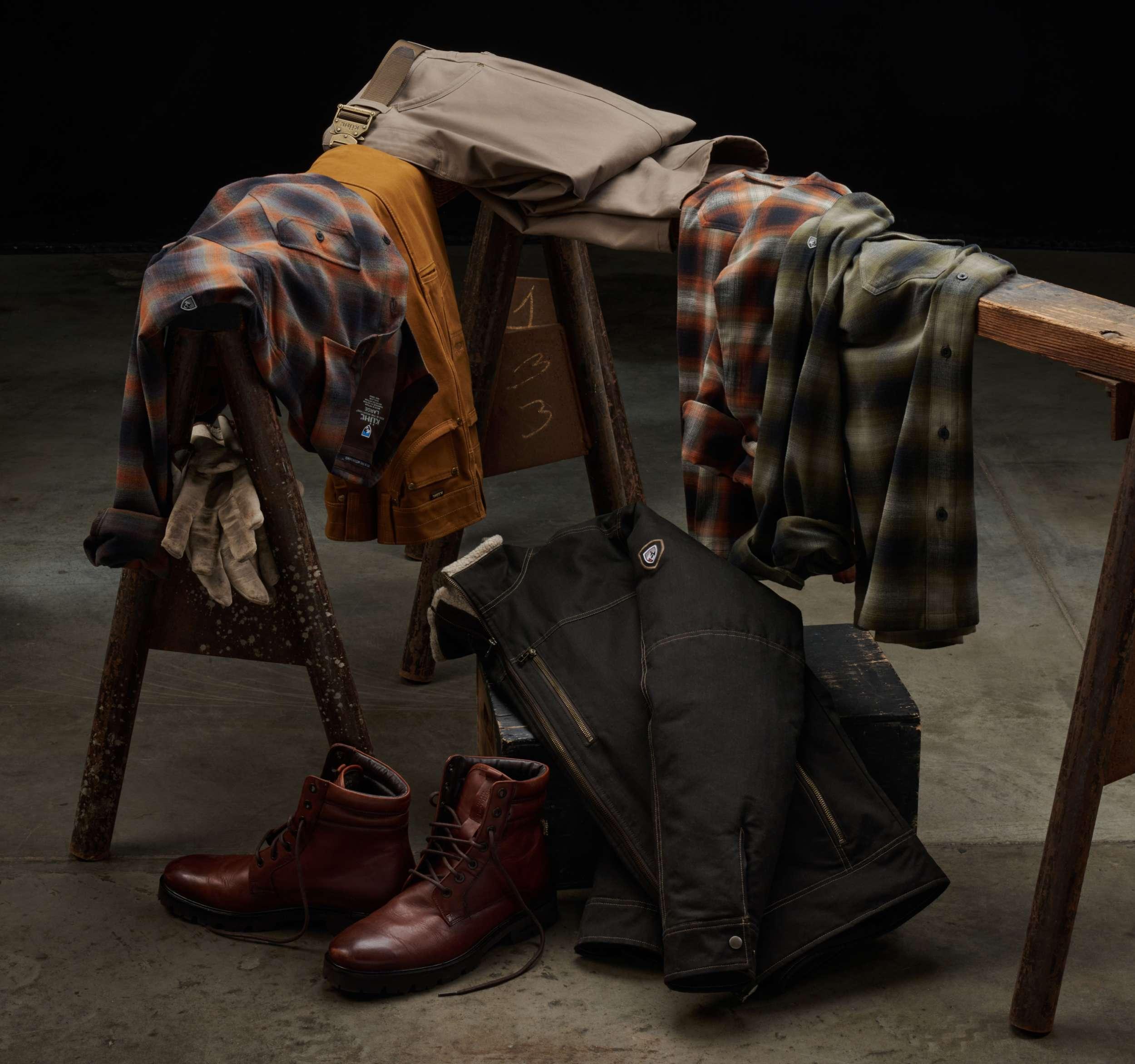 a collection of KÜHL flannels