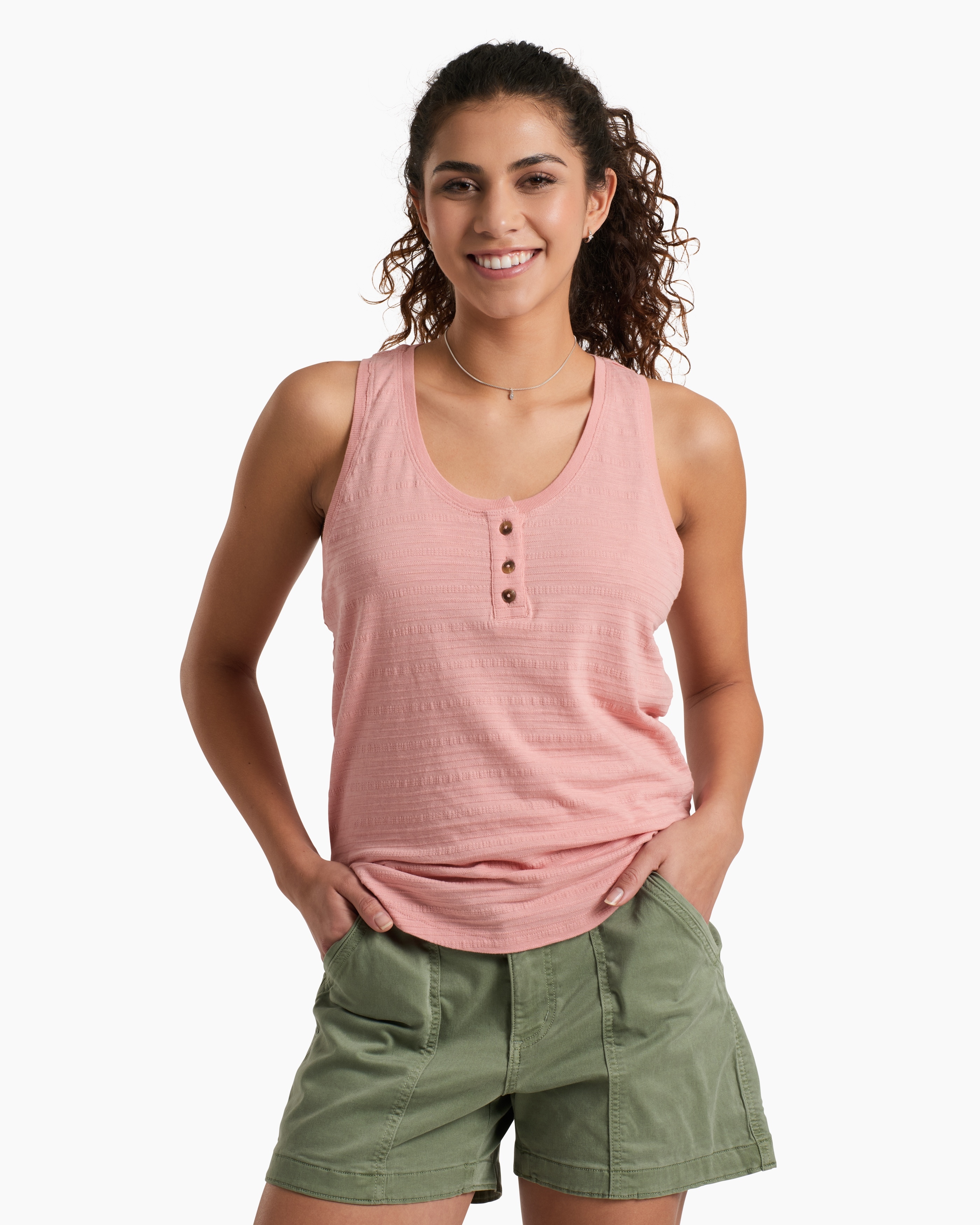 KUHL Willa Henley Tank CORAL ROSE Front