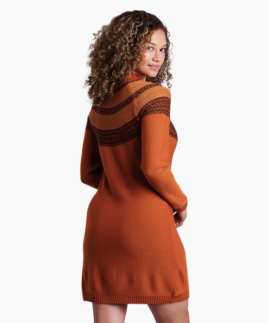 KUHL Lucia Sweater Dress Copper Back