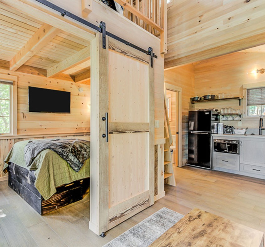 Interior of a Treehouse Lodgin Cabins in USA