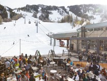 A sunny day at Apres Ski Bar - Little Nell