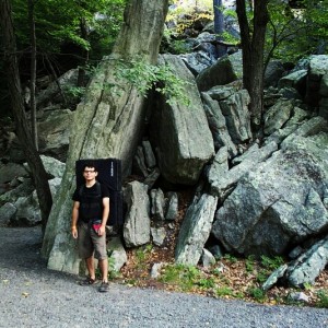 One of the many boulders that Matt has climbed