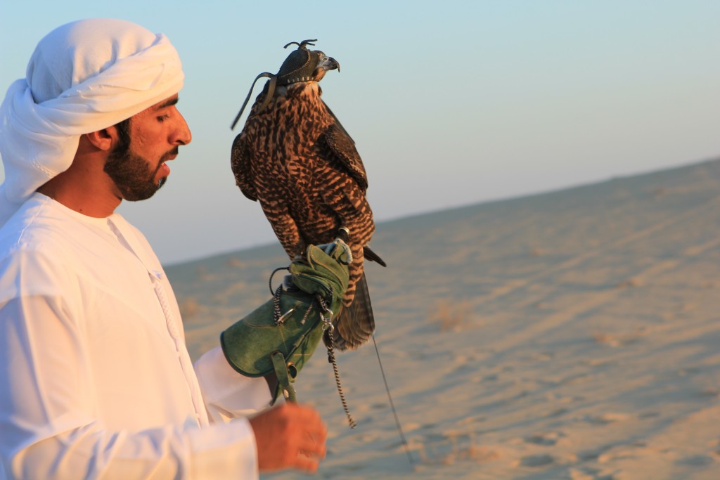One of my middle-eastern hosts with his falcon