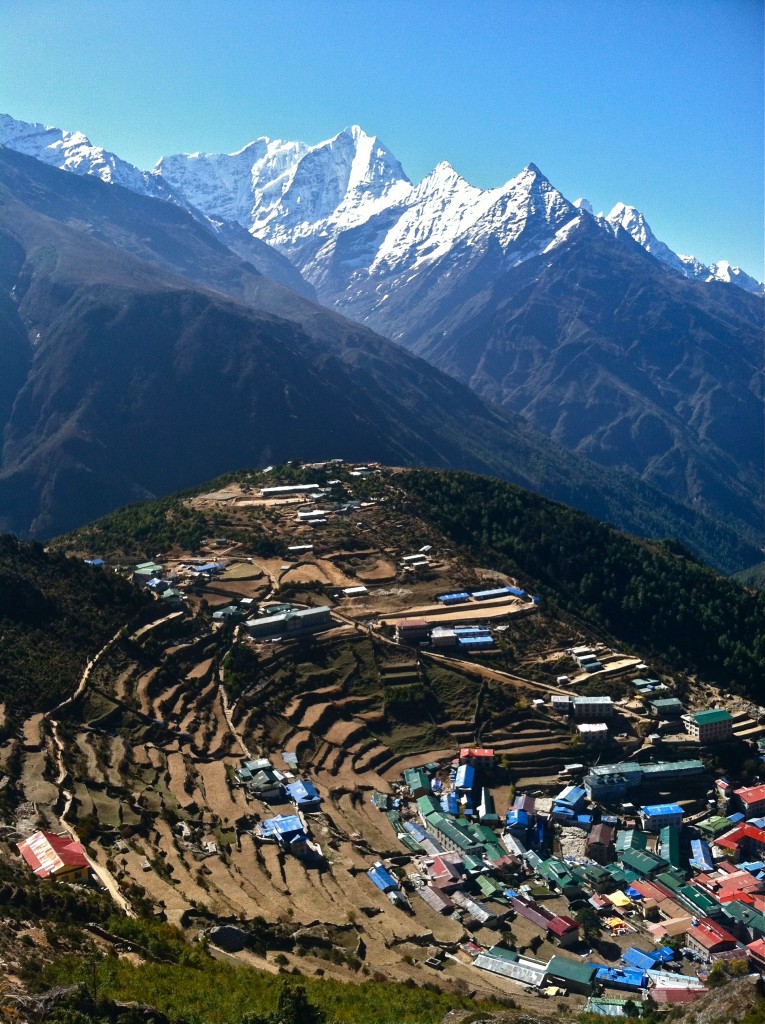 This town of Namche Bazaar is similar to Thame. Both have been destroyed