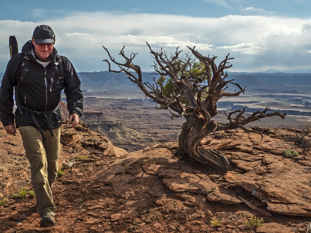 A photo of filmmaker and photographer Gary Orona while on location in wilderness.