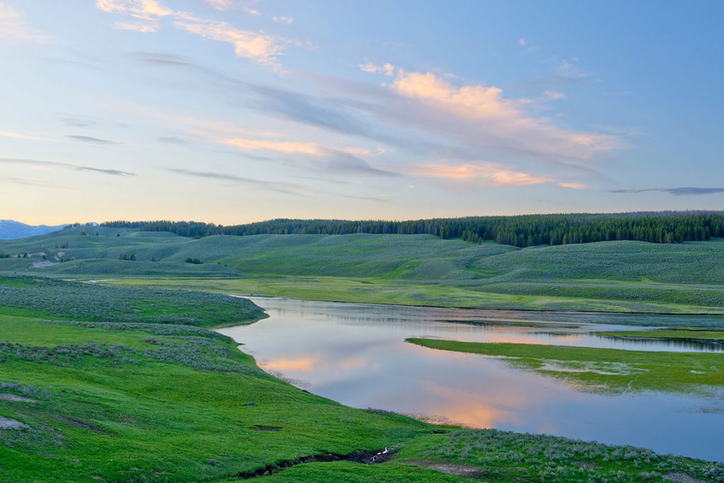 Sunset at Hayden Valley, Yellowstone National Park