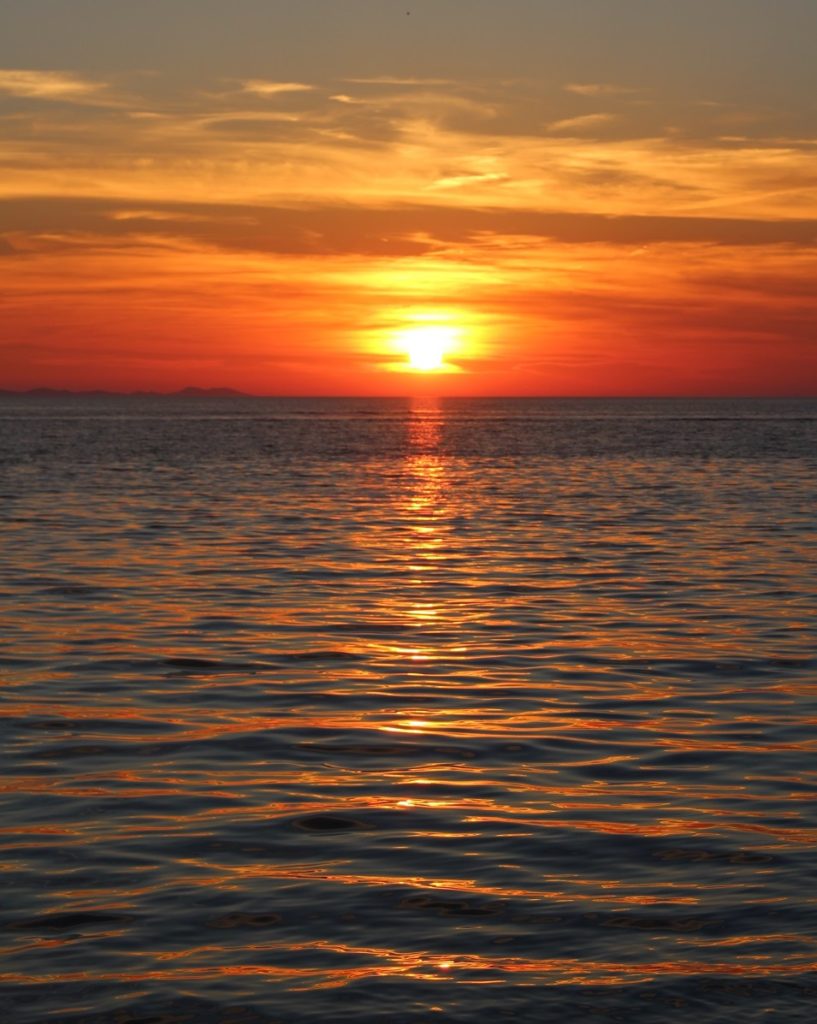 Sunset and the sea, Croatia.