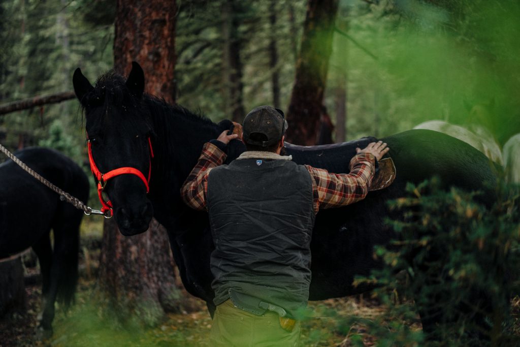 Choose Your Adventure 1 Choose Your Adventure - A man in KUHL Vest taming a horse