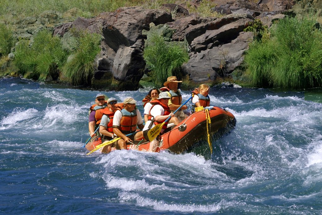 whitewater rafting on the river