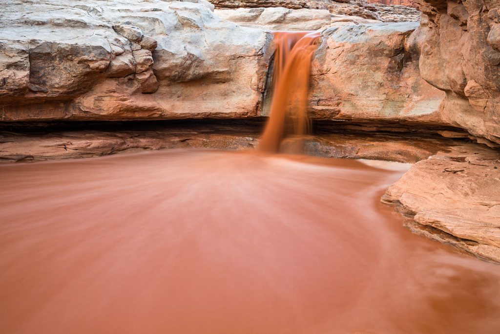 Pool of muddy red water