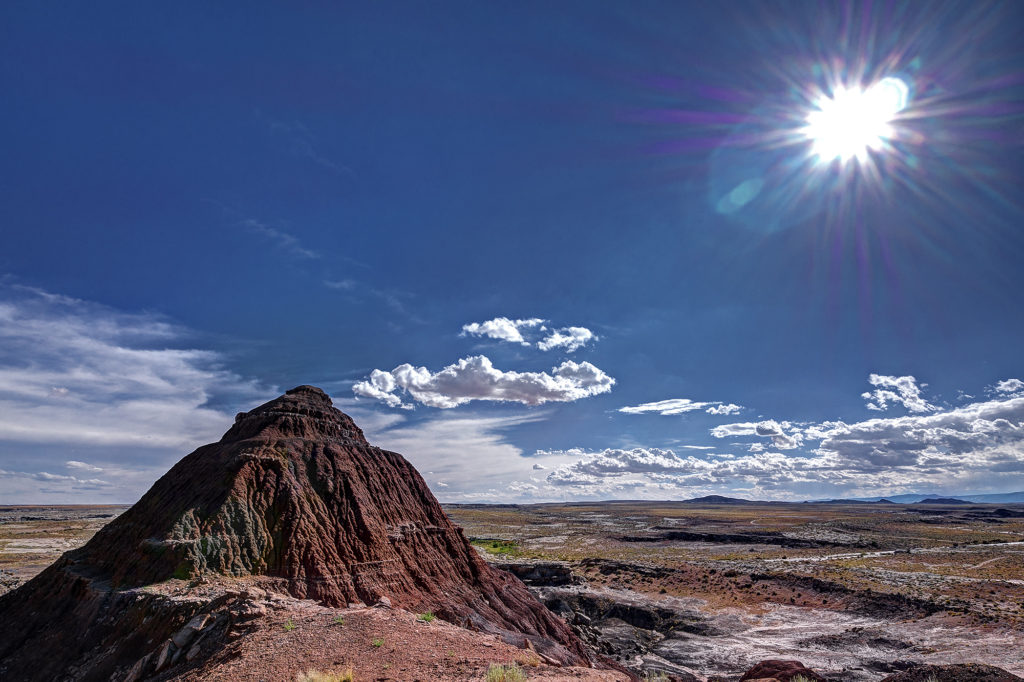 A landscape image of a sunny day on a rocky region