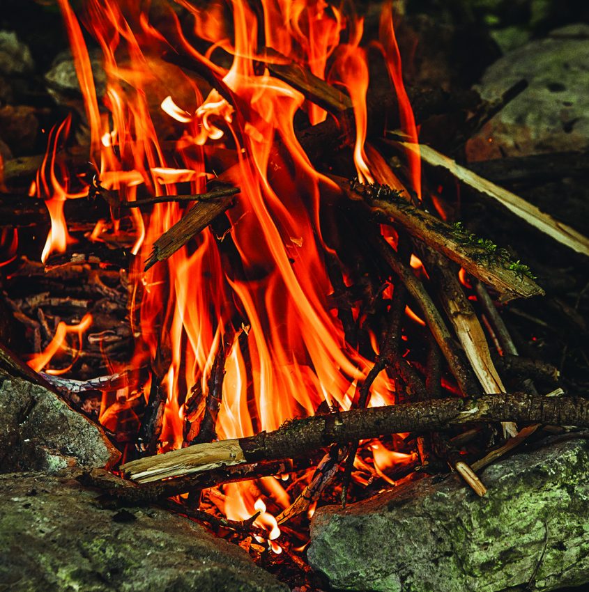 close-up photography of lit campfire