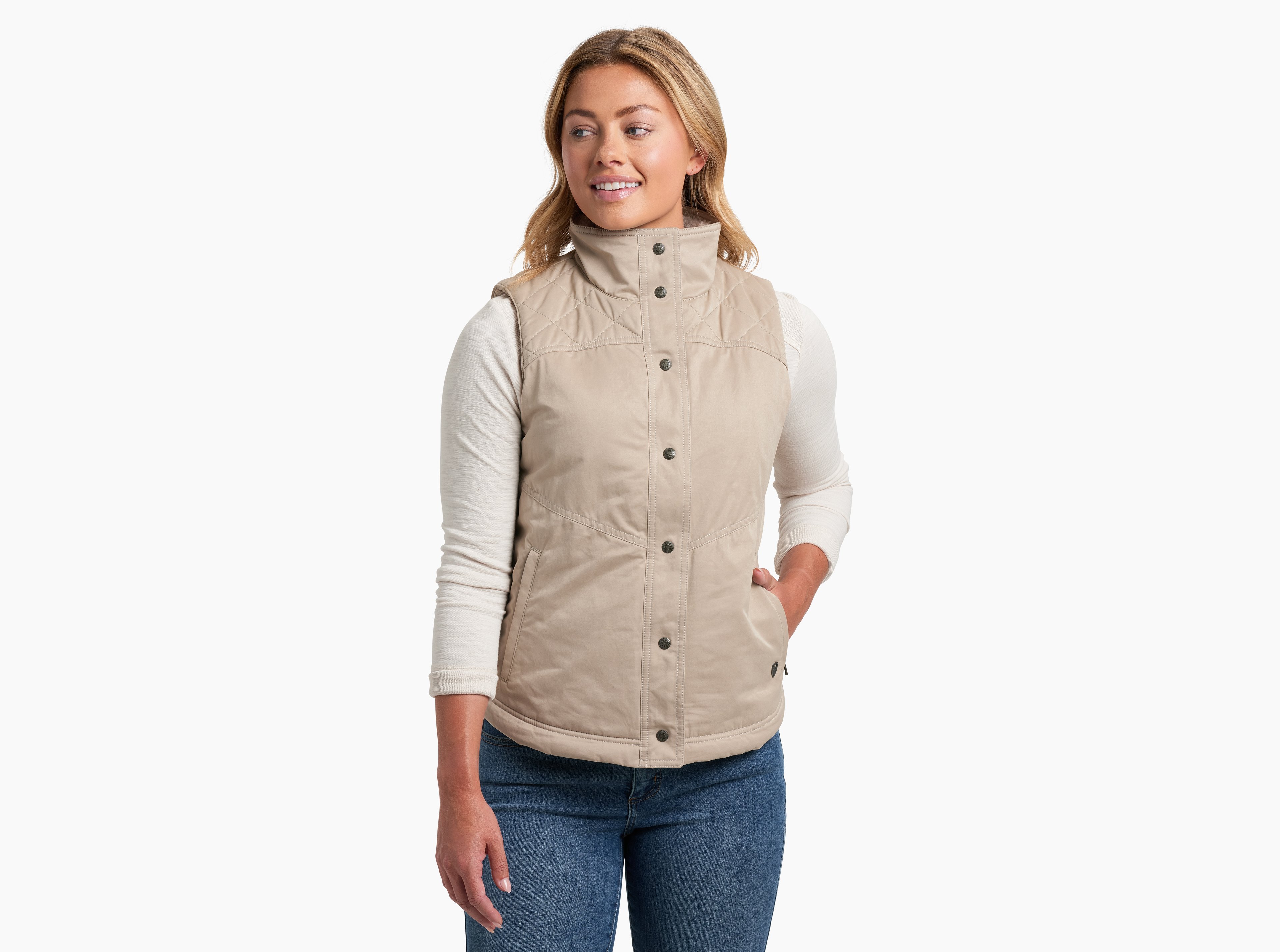 KUHL W's Celeste Lined Vest SILVERSTONE Front