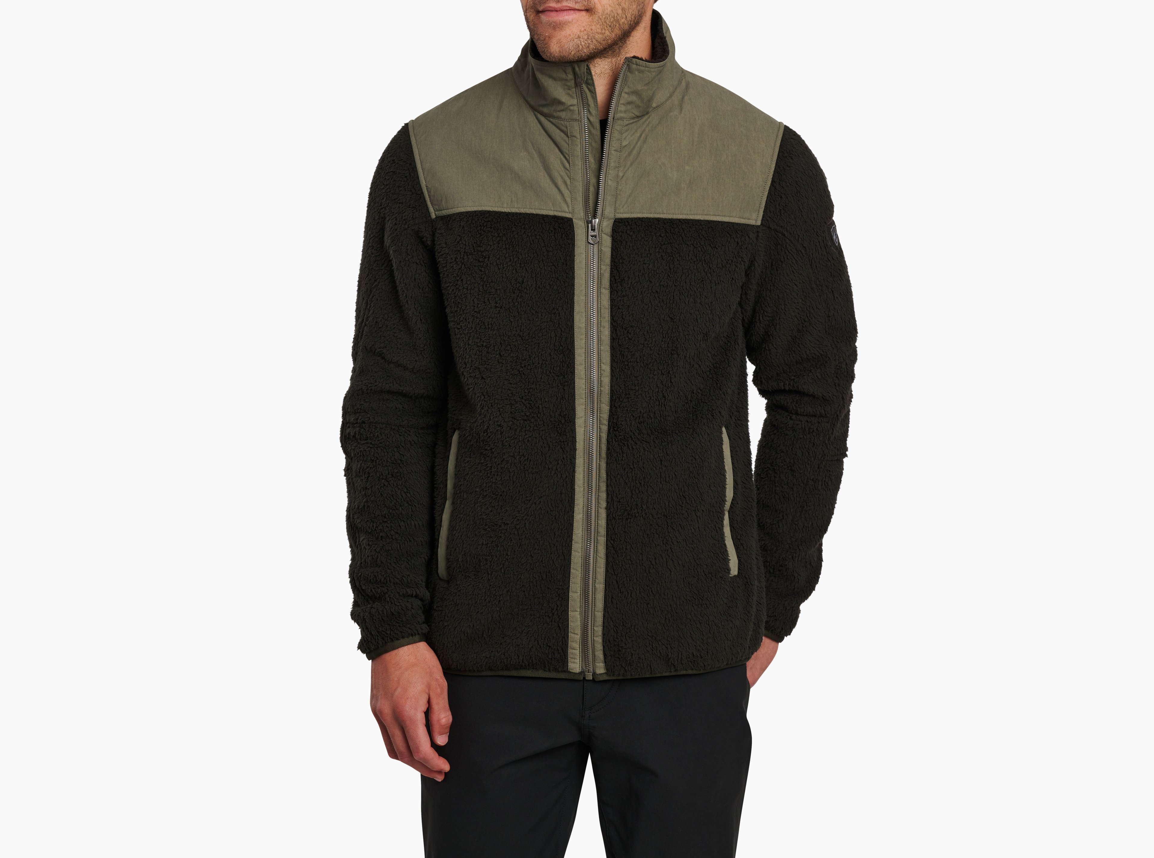KUHL M's Konfluence Fleece Jacket DARK MOSS / VINTAGE OLIVE Front