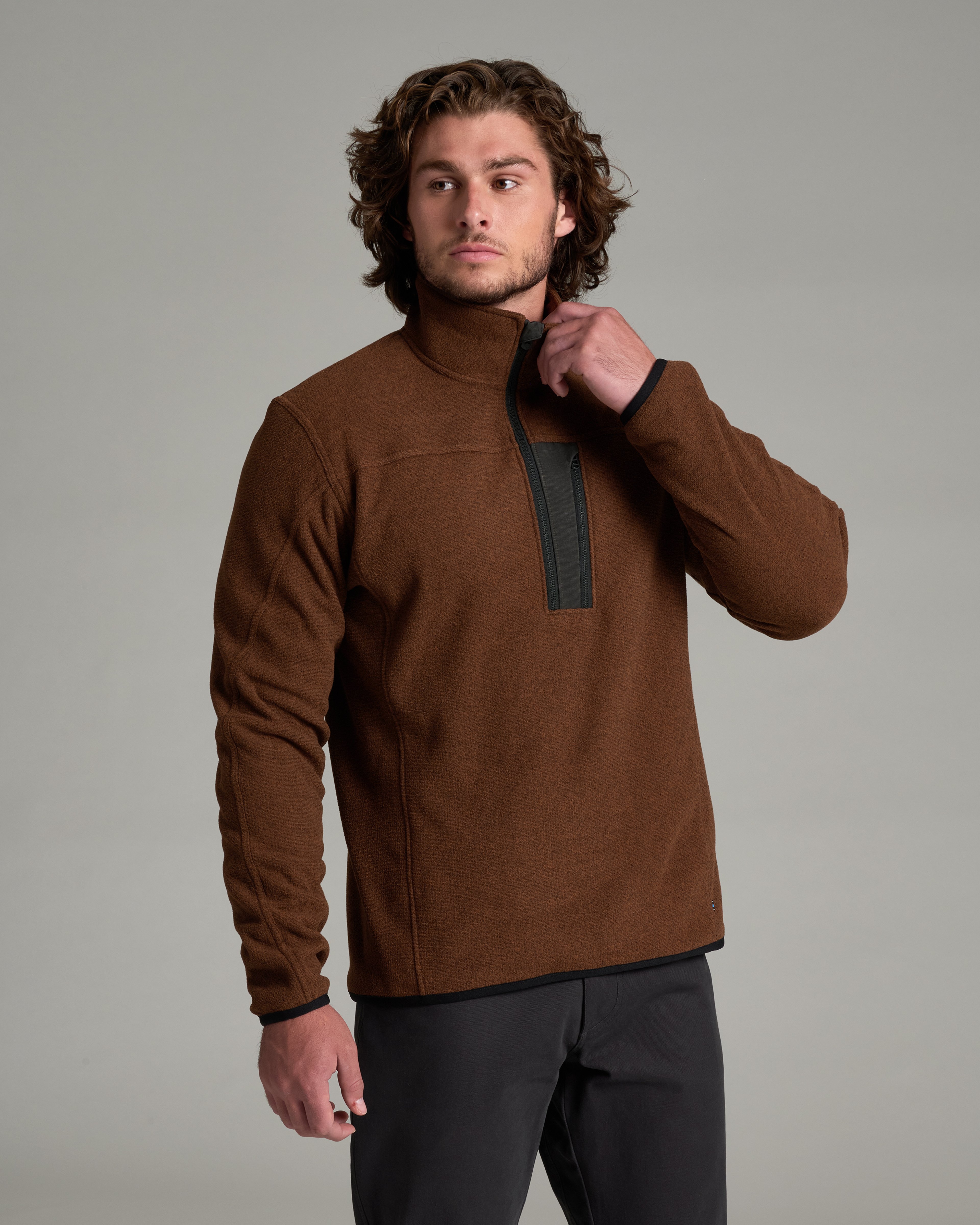 KUHL Skorchr Fleece 1/4 Zip VINTAGE LEATHER Front