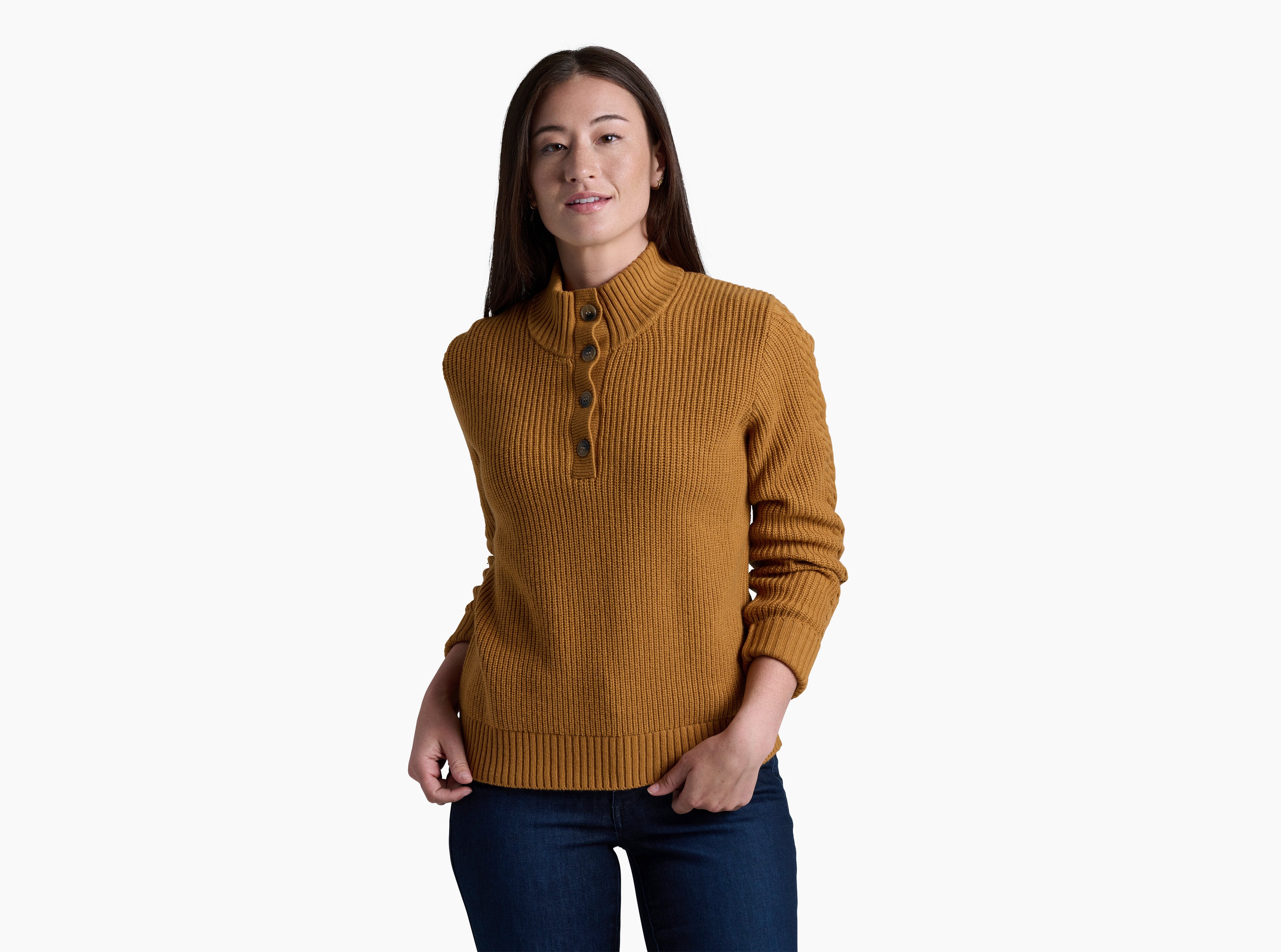 KUHL Fireside Henley Sweater HARVEST Front
