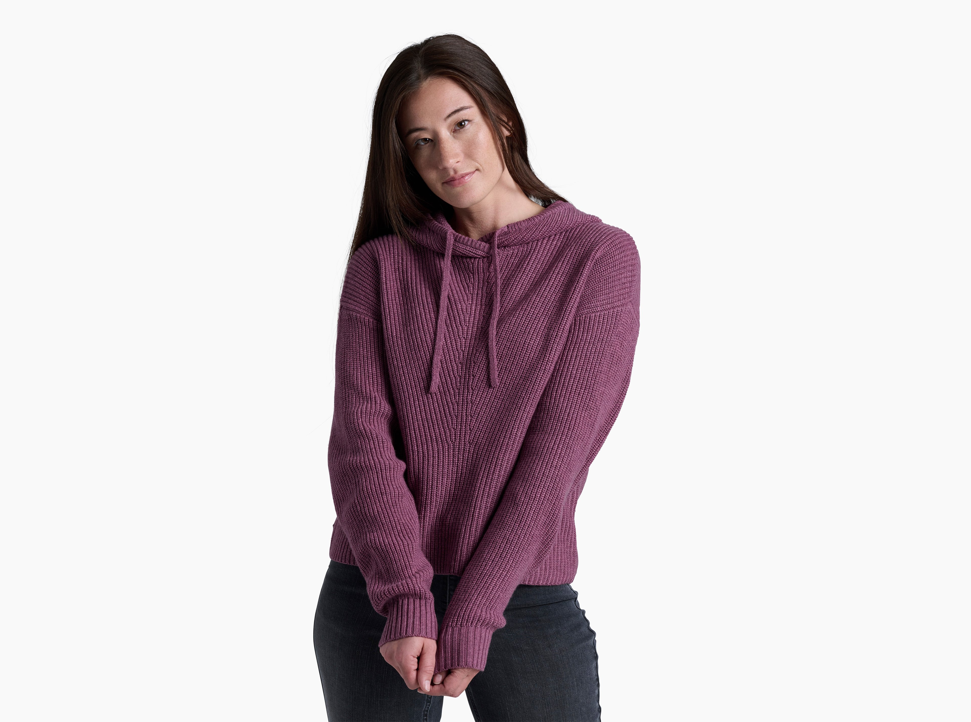 KUHL Fireside Sweater Hoody MAUVE Front