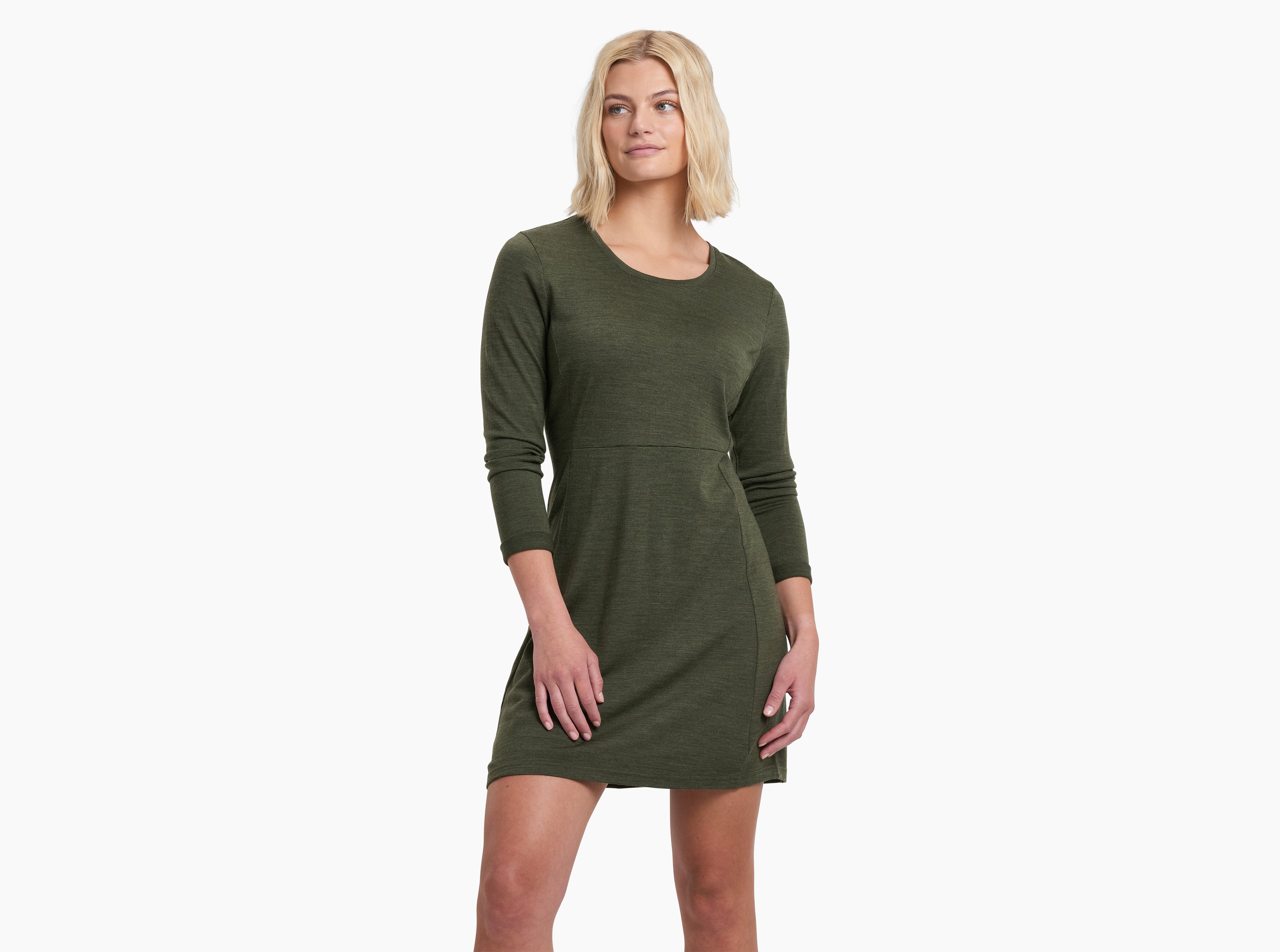 KUHL Ana Dress DARK MOSS Front