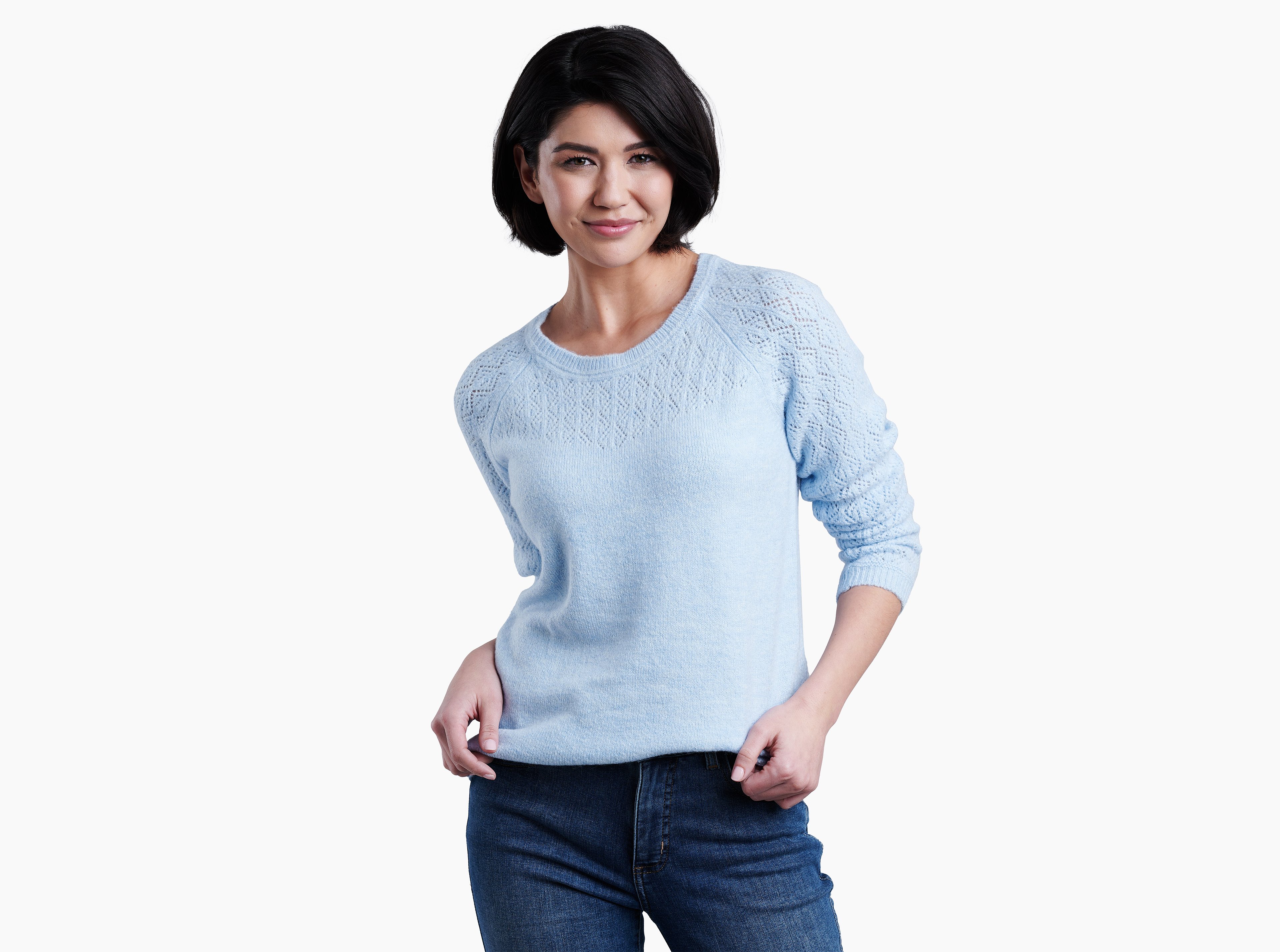 KUHL Sonata Pointelle Sweater GLACIER Front