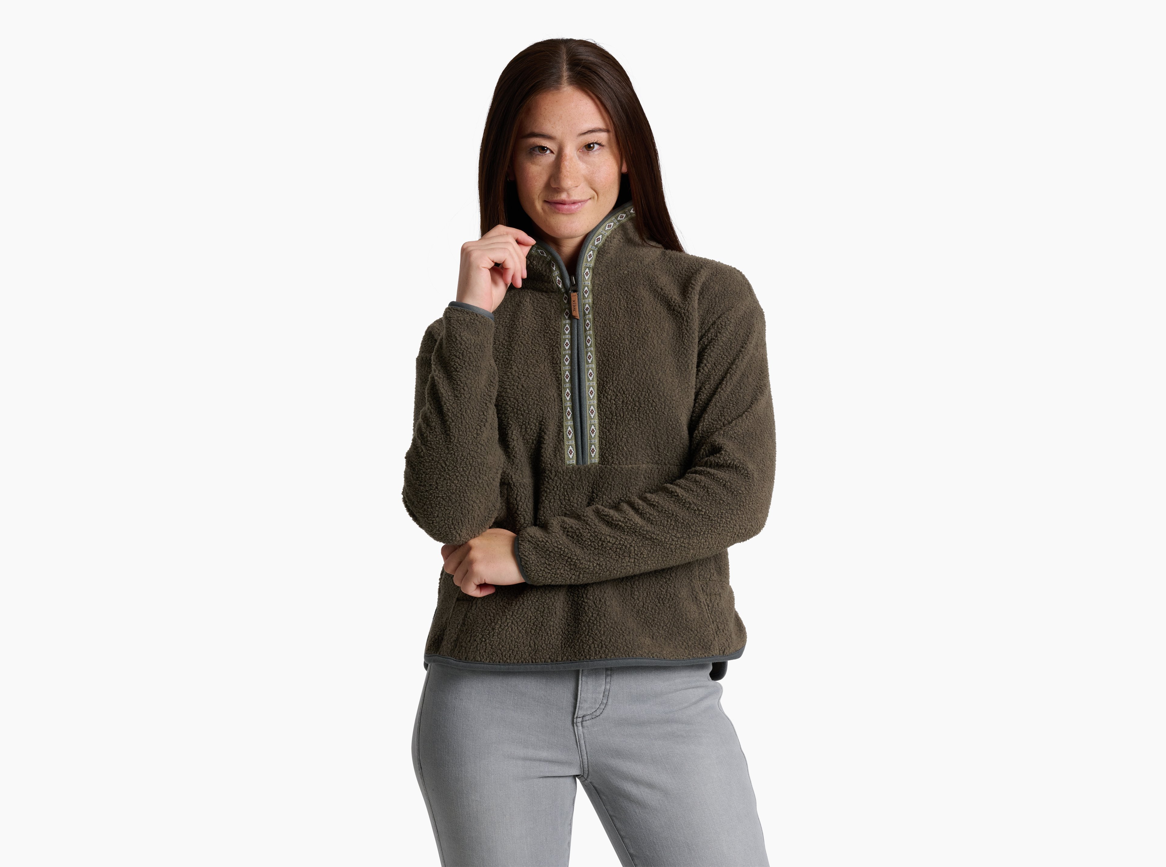 KUHL Hygge 1/2 Zip VINE Front