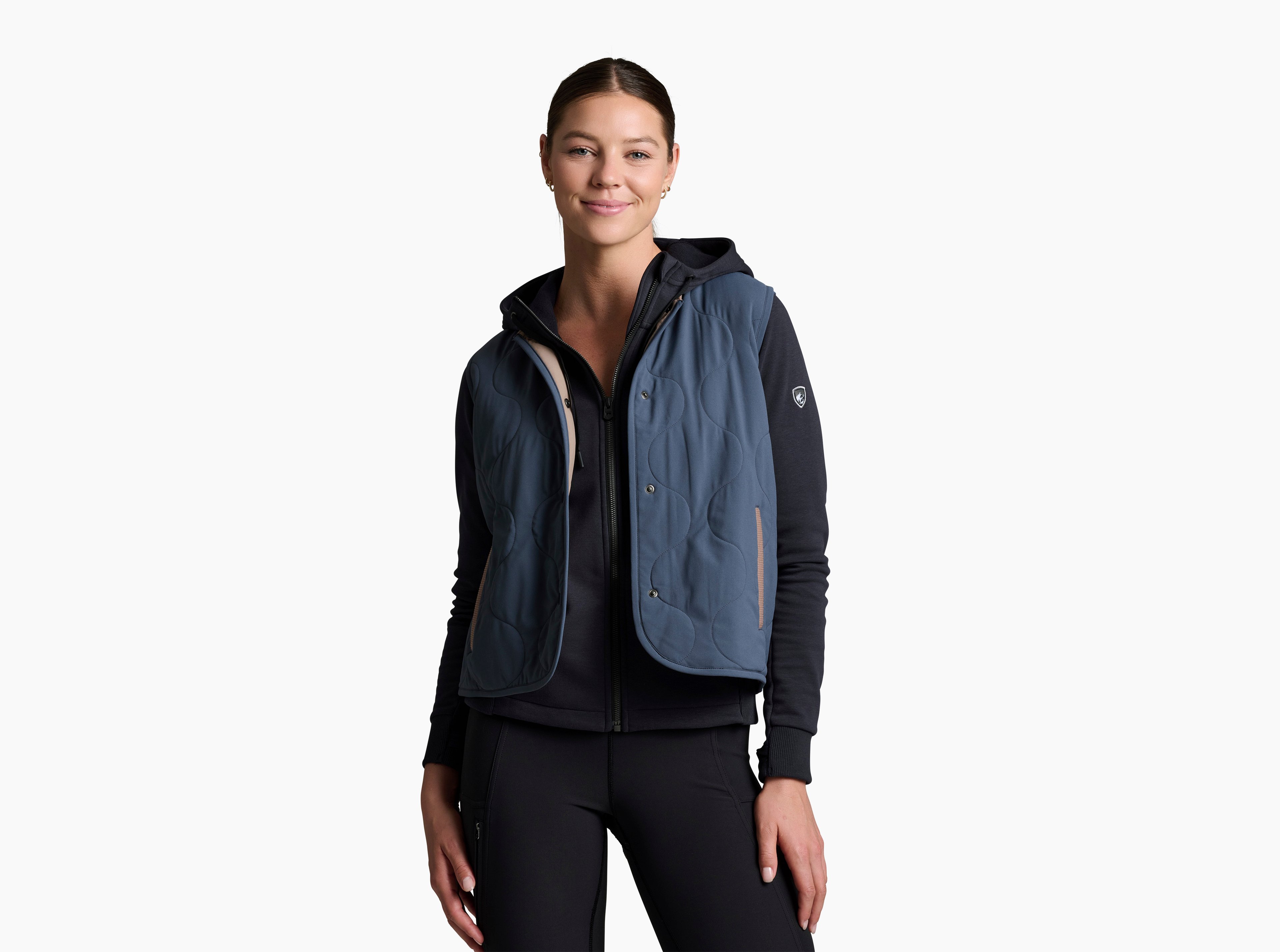 KUHL Scout Quilted Vest METAL BLUE Front