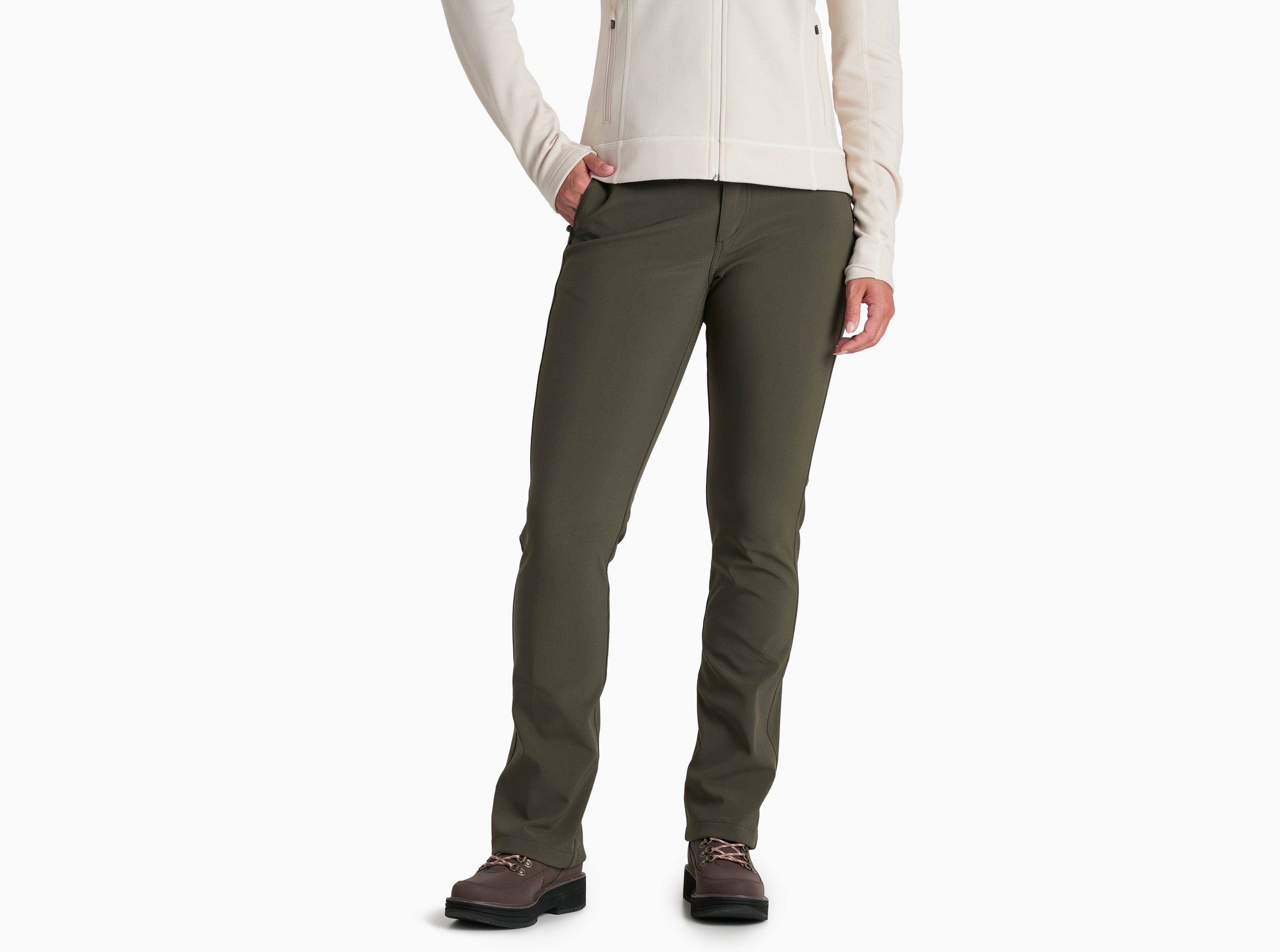 KUHL W's Frost Softshell Pant BLACK OLIVE Front