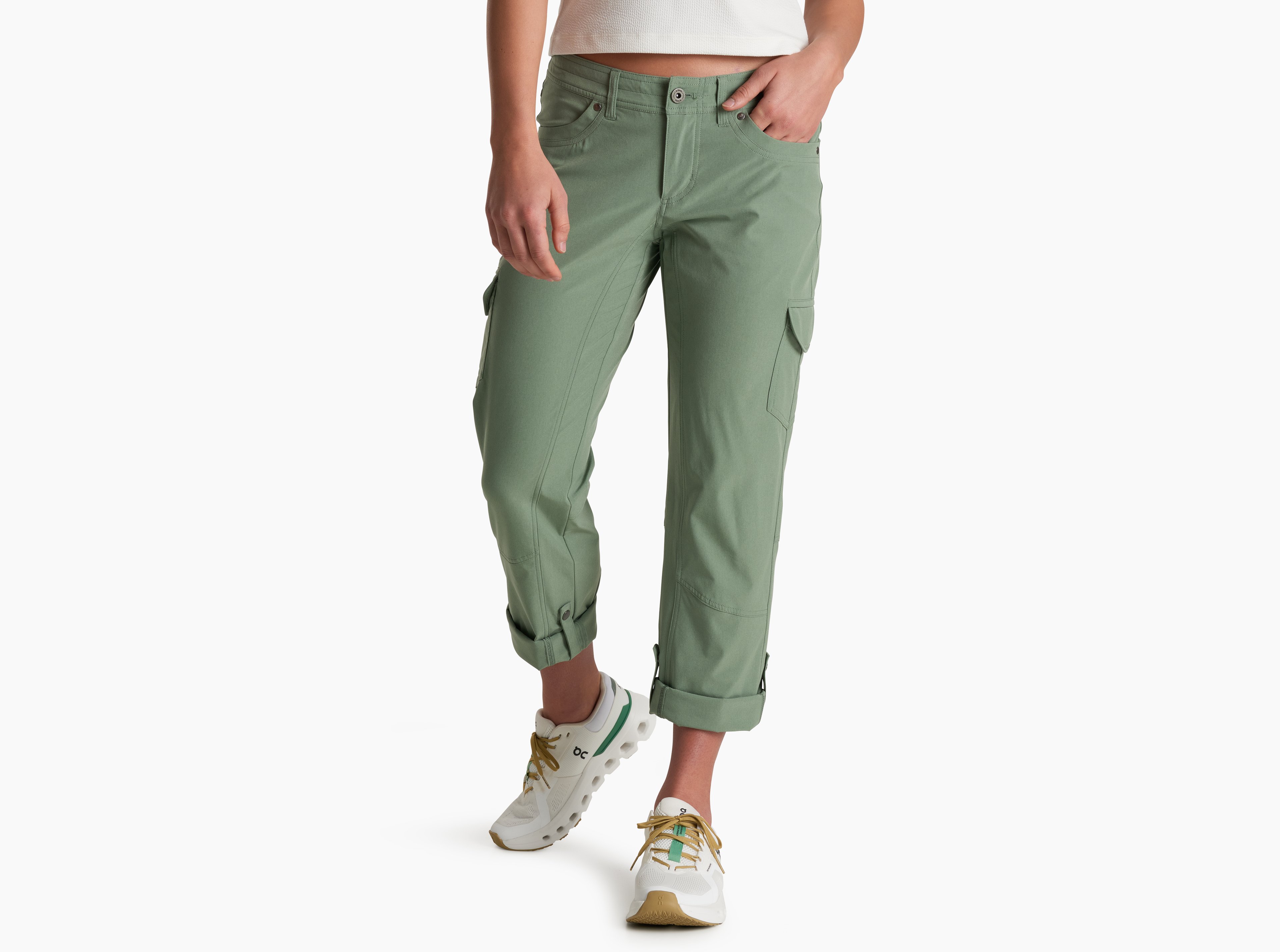 KUHL Freeflex Roll-Up Pant SLATE GREEN Front