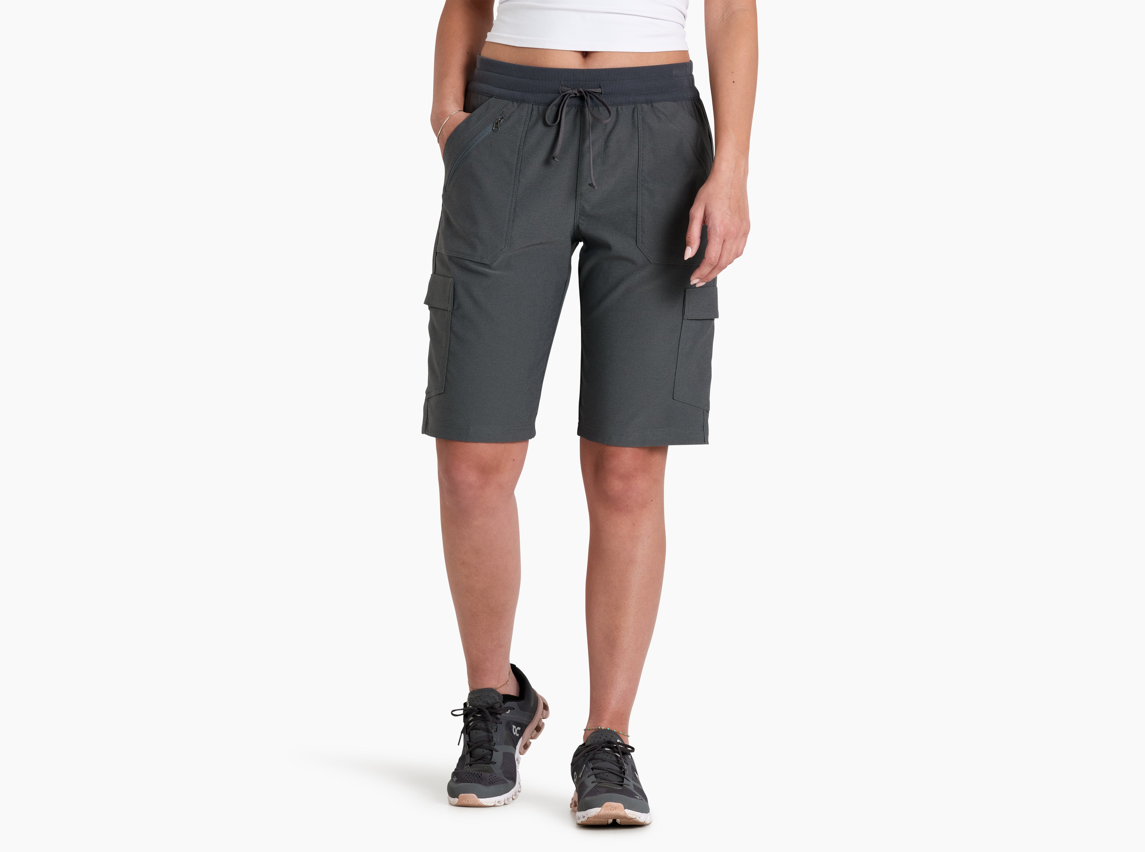 KUHL Trekr Pull On Cargo Short 11" CHARCOAL Front