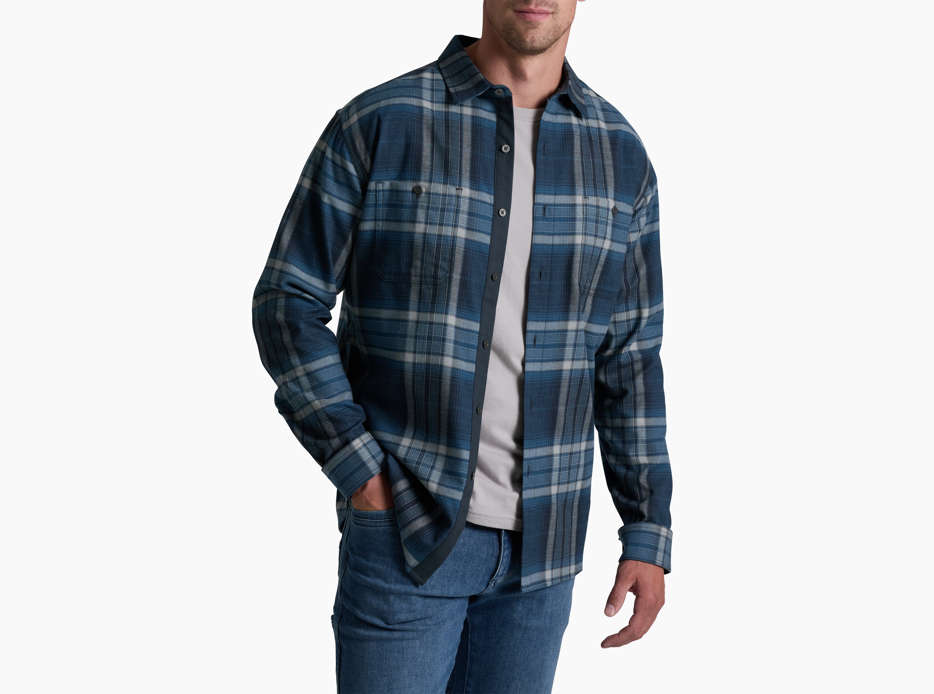 KUHL Fugitive Flannel LS BLUE RIDGE Front
