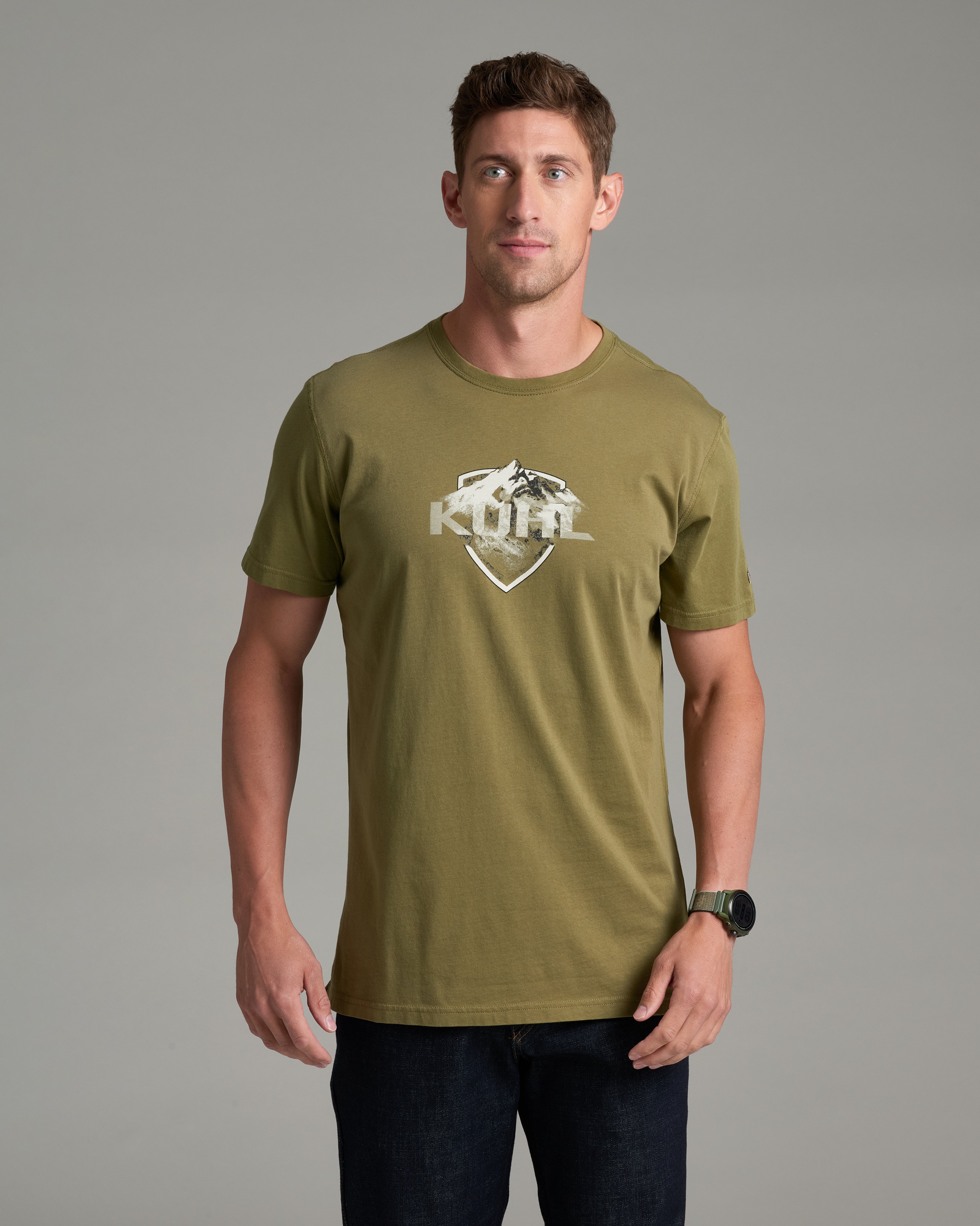 KUHL Born in the Mountains T SMOKED OLIVE Front