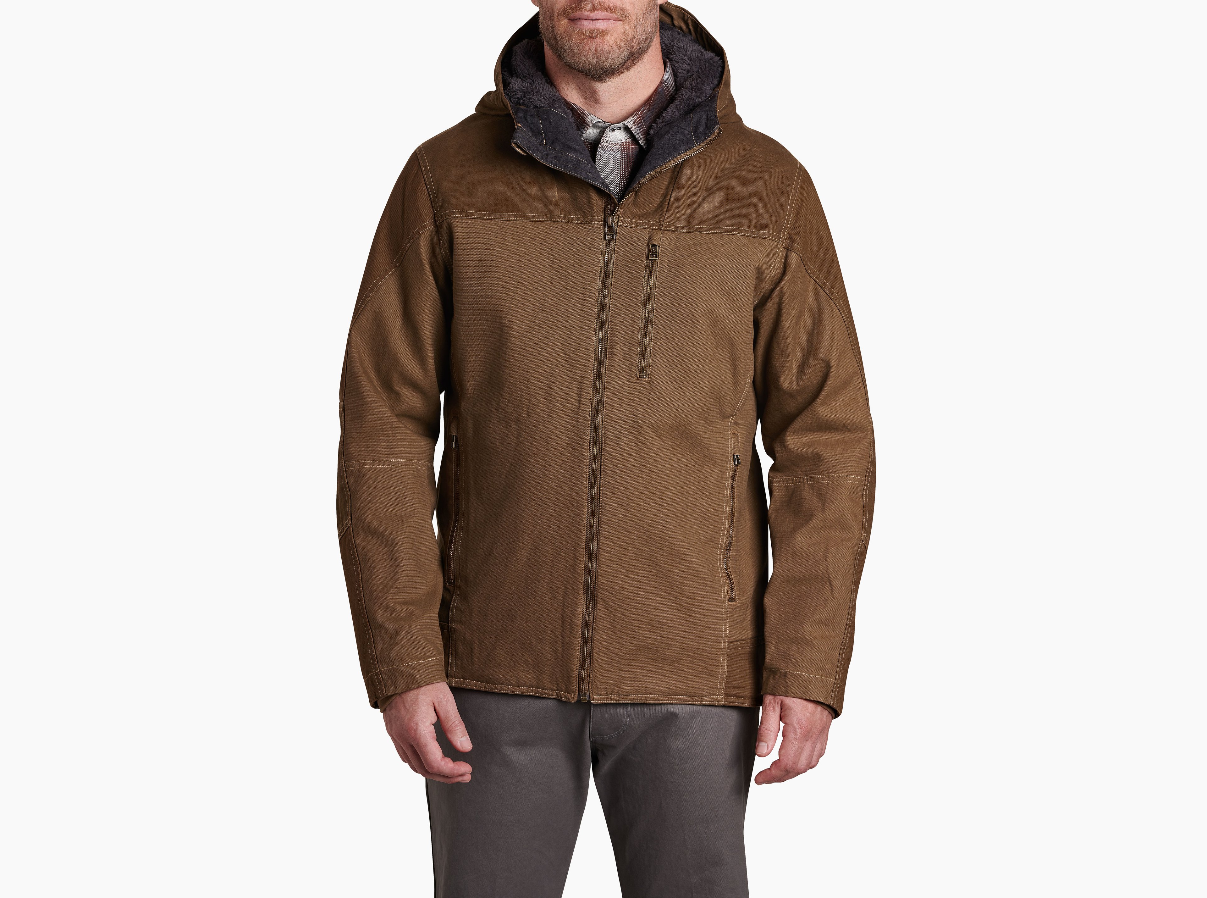 KUHL M's Law Fleece Lined Hoody DARK KHAKI Front