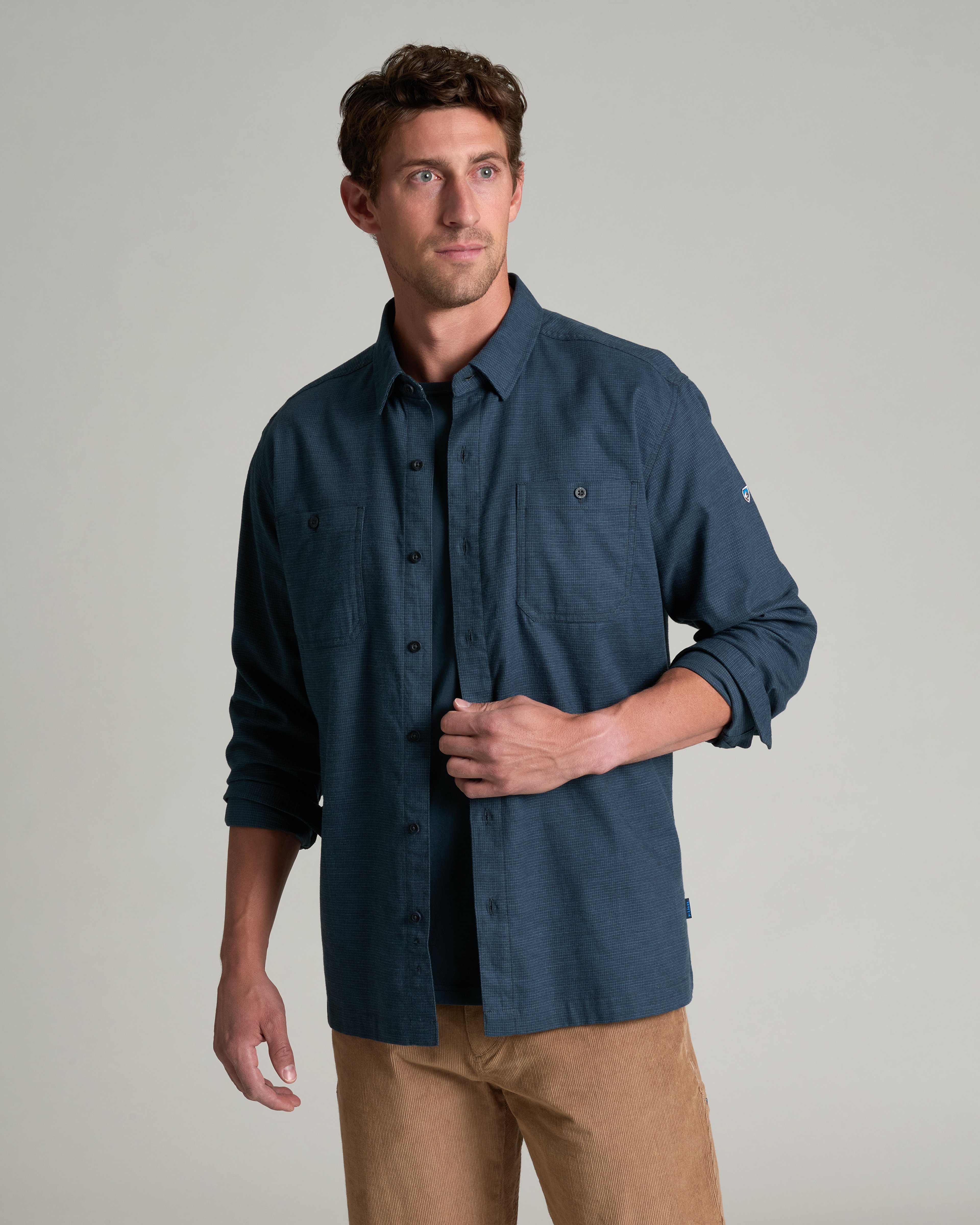 KUHL Revolvr Flannel LS MUTINY BLUE Front