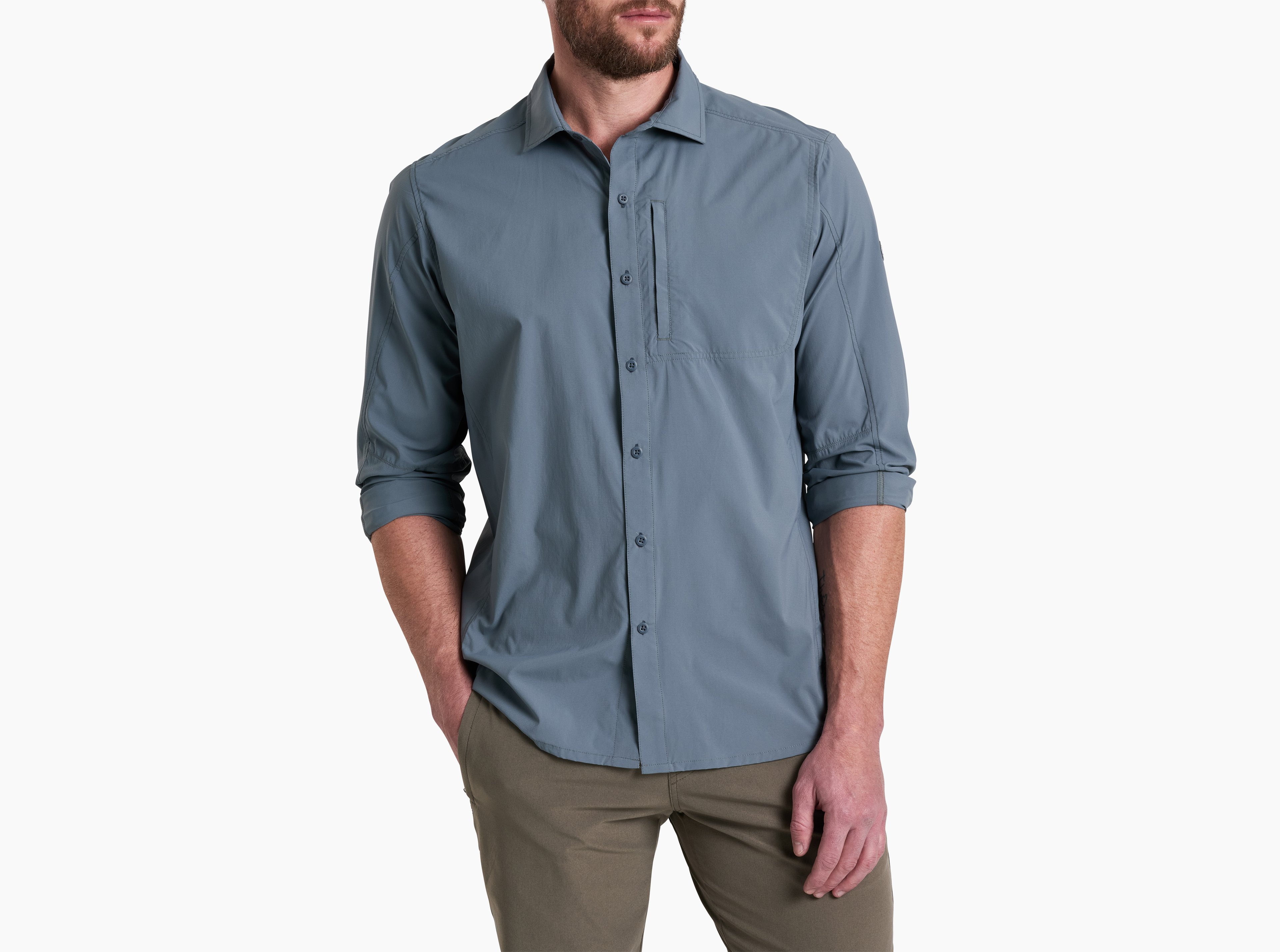 KUHL Driftr LS CHARCOAL BLUE Front