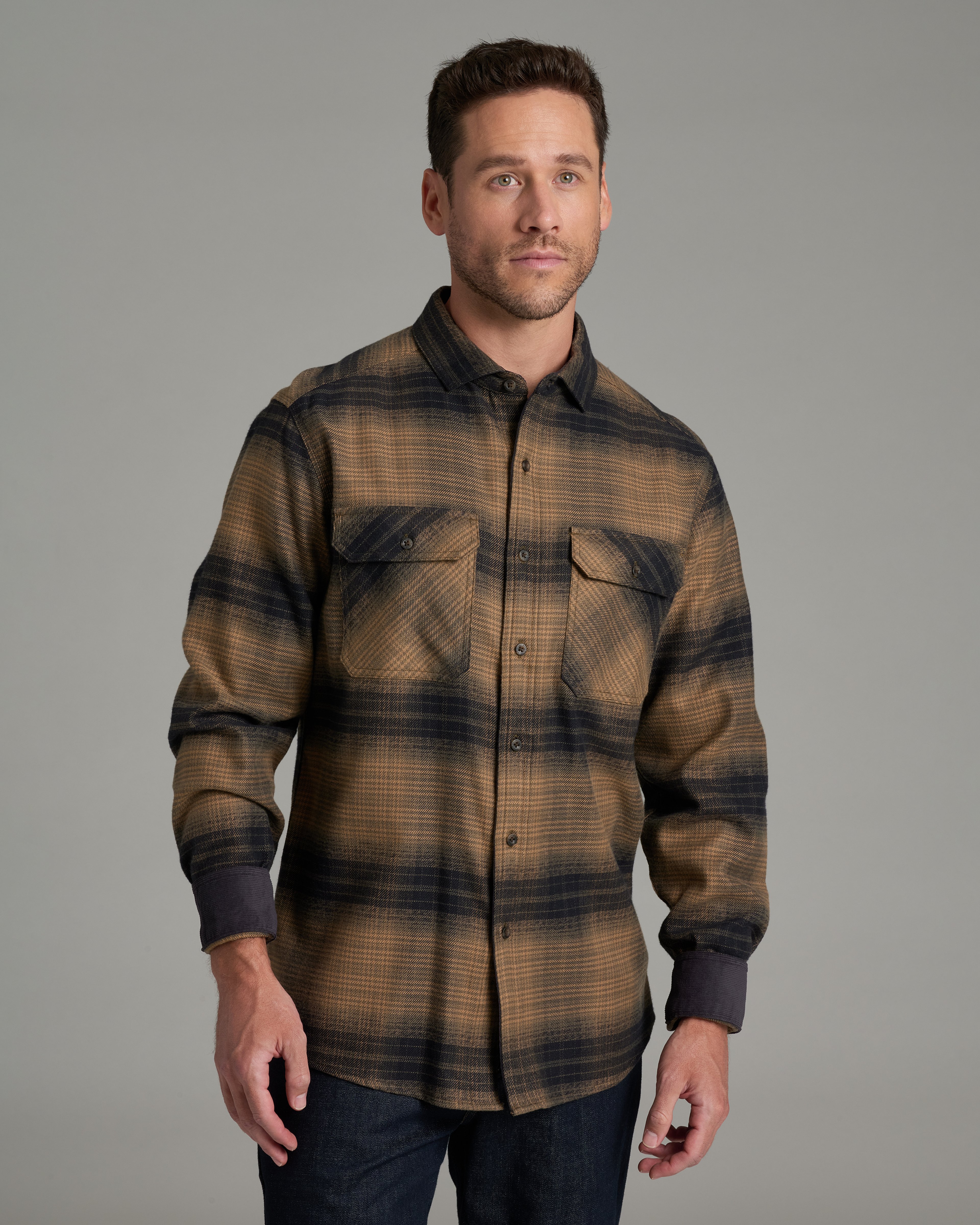 KUHL Rydr Flannel LS Tall DARK SAND Front