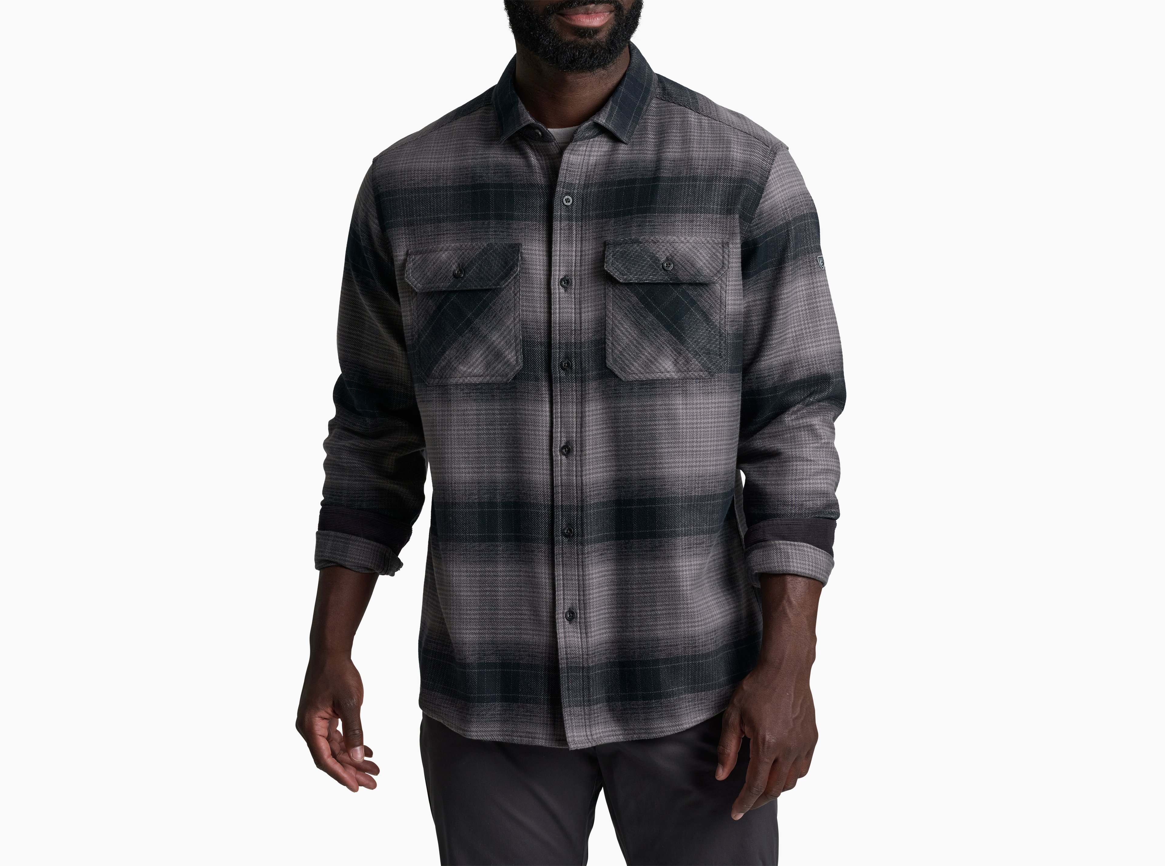 KUHL Rydr Flannel LS PIRATE BLACK Front