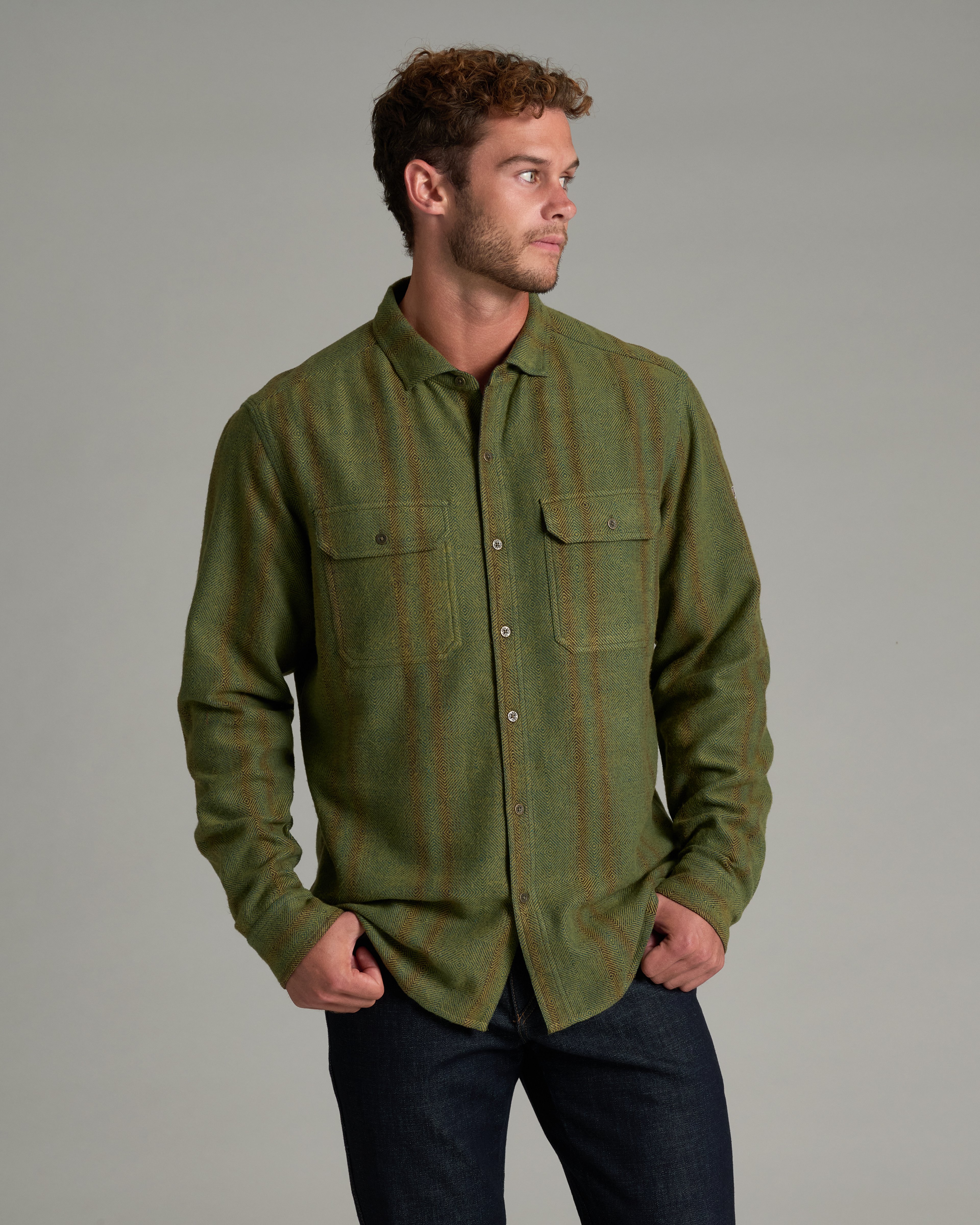 KUHL Psyk-Out LS KALEIDOSCOPE GREEN Front