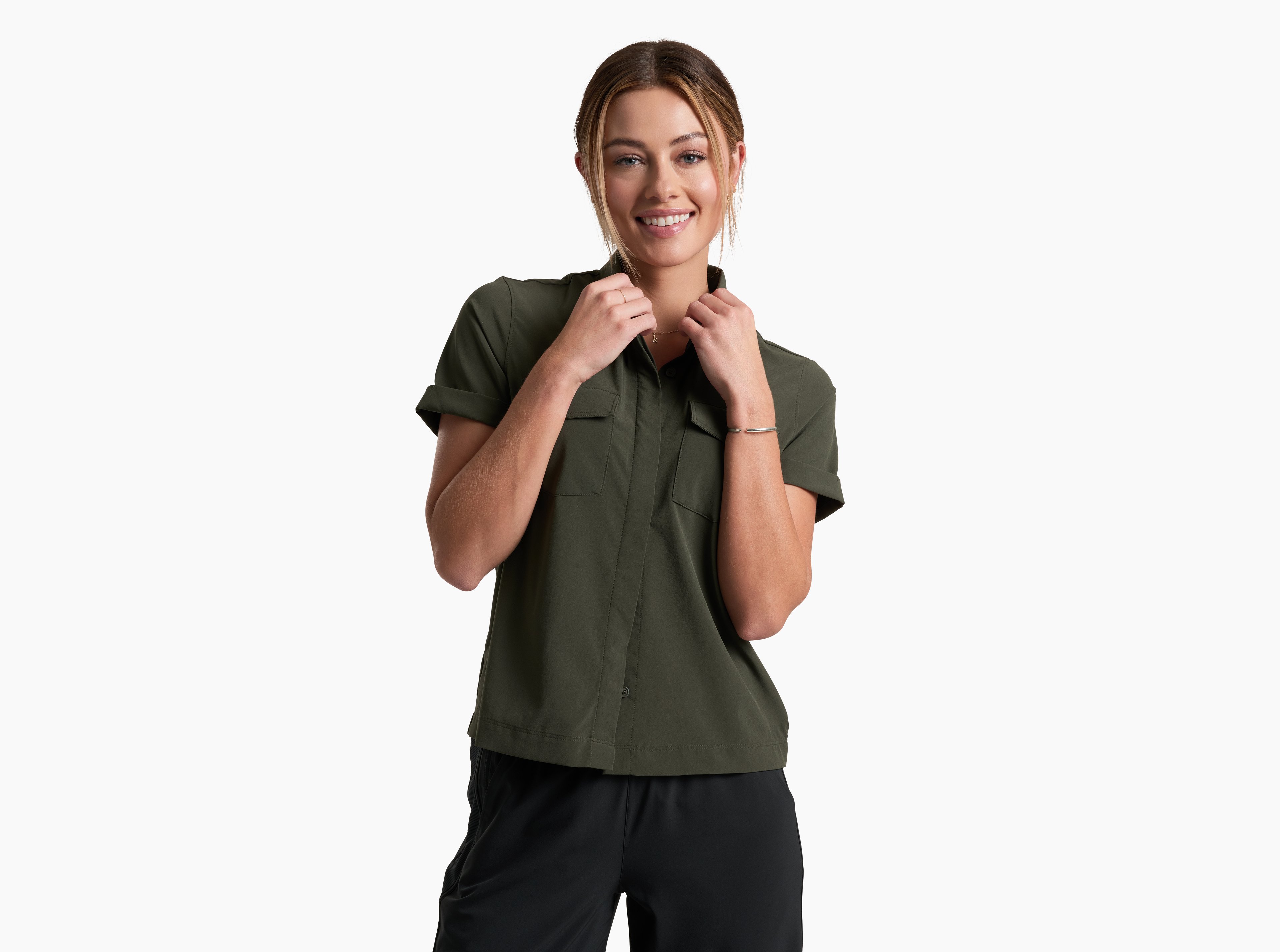 KUHL Vantage Travelr SS BLACK OLIVE Front