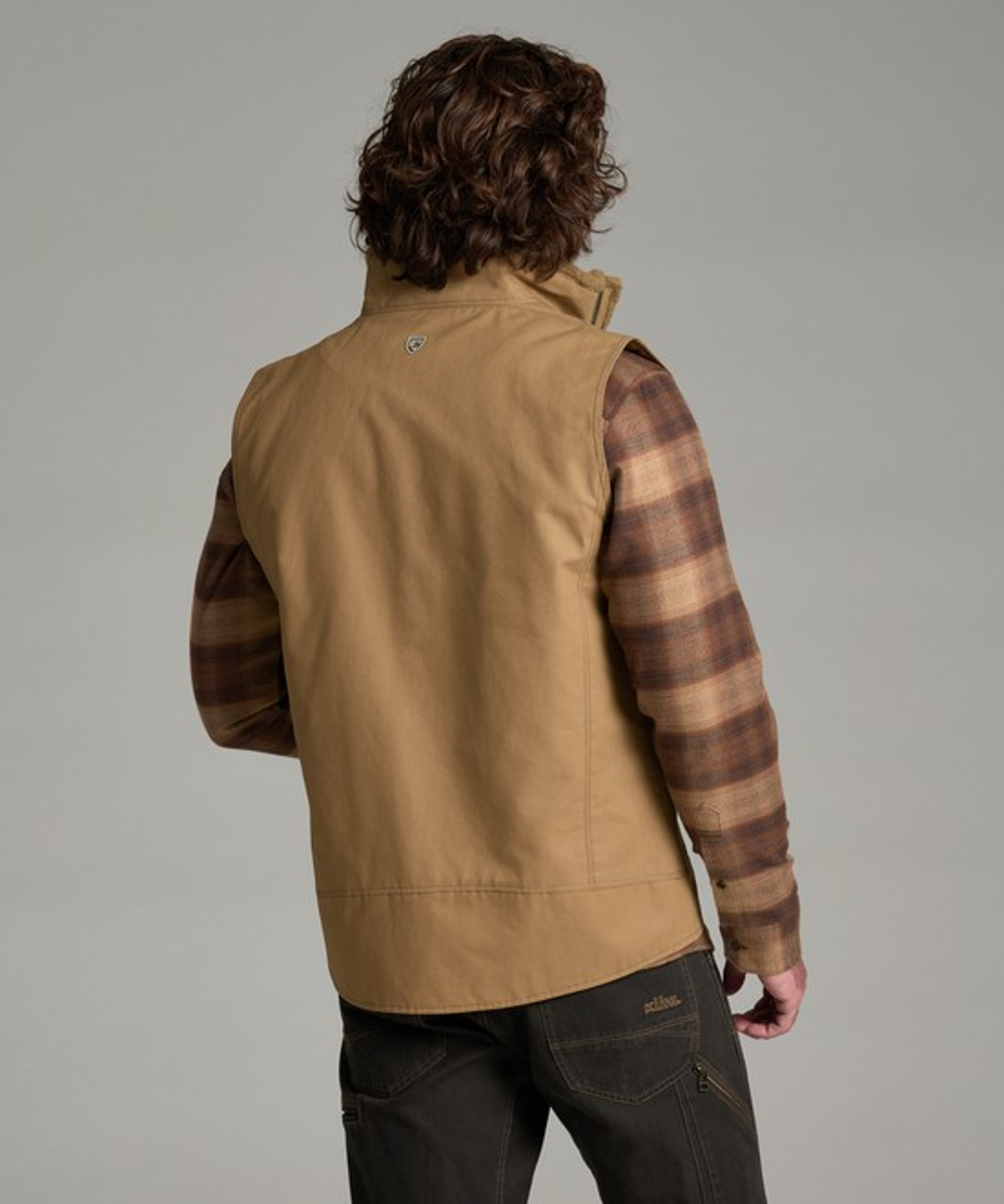 KUHL Burr Vest Lined Desert Khaki Back